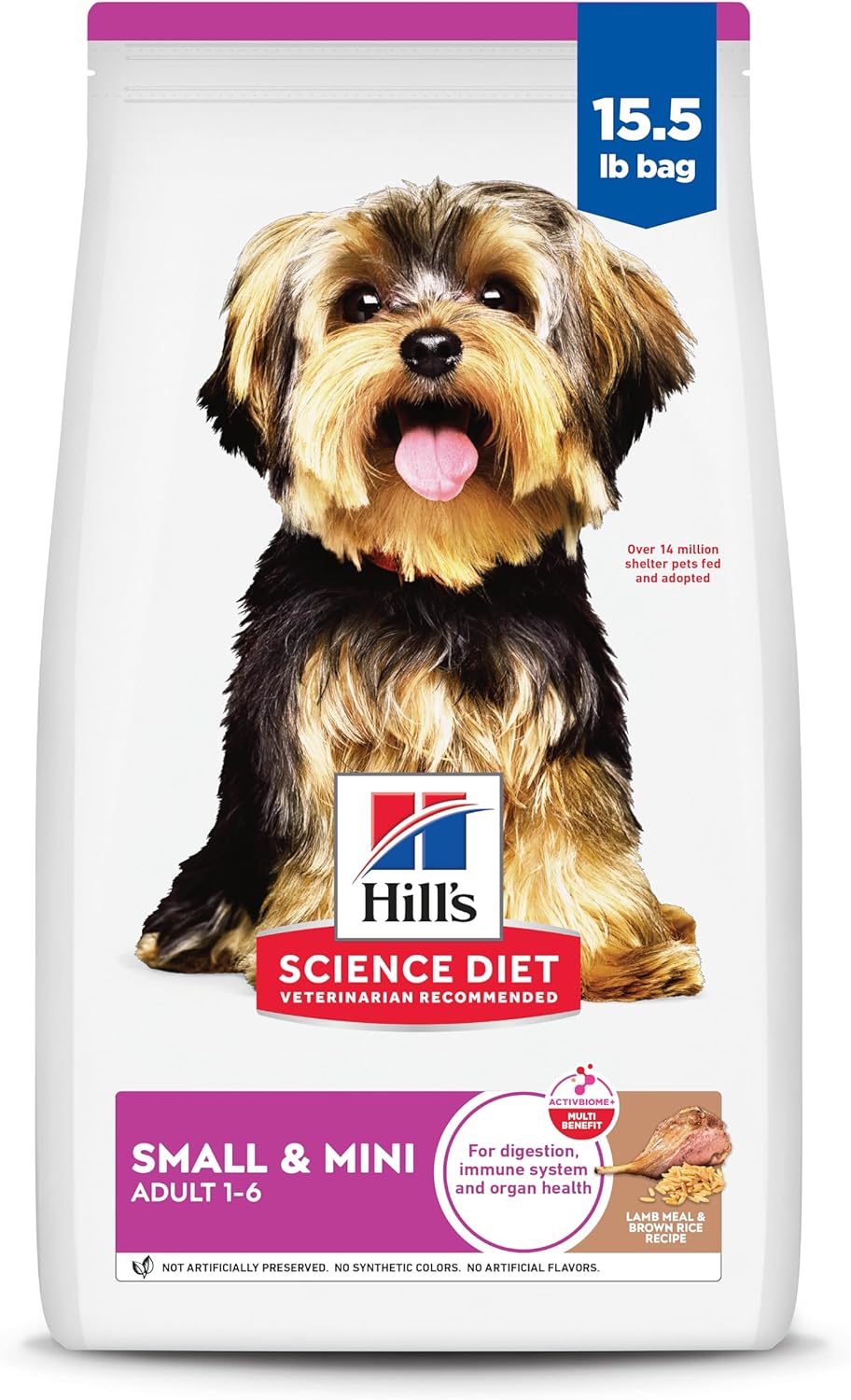 Hill’s Science Diet Small & Mini, Adult 1-6, Small & Mini Breeds Premium Nutrition, Dry Dog Food, Lamb & Brown Rice, 15.5 lb Bag Hill’s Science Diet Small & Mini, Adult 1-6, Small & Mini Breeds Premium Nutrition, Dry Dog Food, Lamb & Brown Rice, 15.5 lb Bag