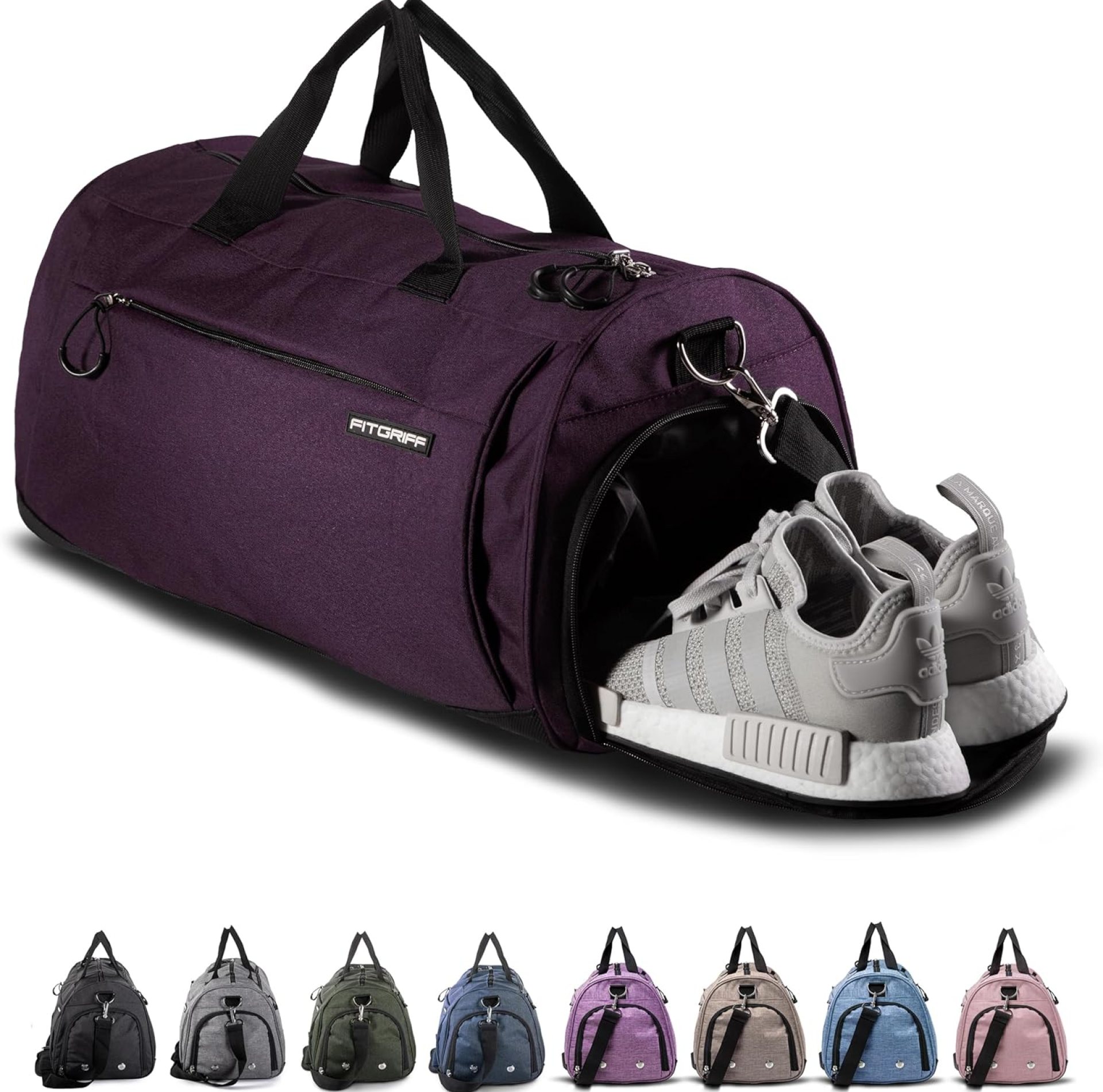 Fitgriff® Gym Bag for Men & Women with Shoe & Wet Compartment – Duffle Bag for Travel, Sports, Fitness & Workout Fitgriff® Gym Bag for Men & Women with Shoe & Wet Compartment – Duffle Bag for Travel, Sports, Fitness & Workout