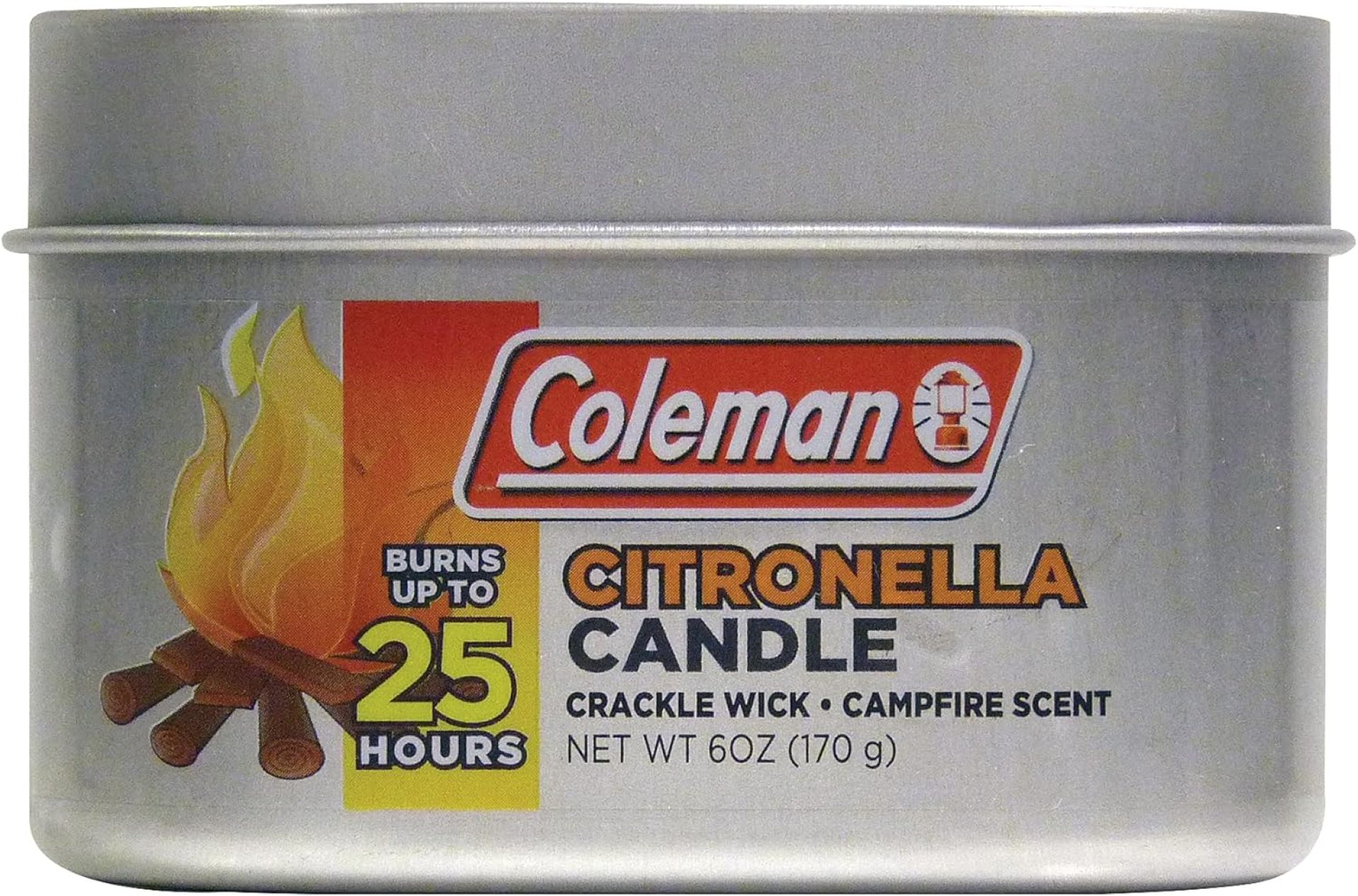 Coleman Campfire Scented Citronella Candle – Wooden Crackle Wick, Campfire Fragrance, 25-Hour Burn Time – Nostalgic Tin for Crackling Outdoor Ambiance Coleman Campfire Scented Citronella Candle – Wooden Crackle Wick, Campfire Fragrance, 25-Hour Burn Time – Nostalgic Tin for Crackling Outdoor Ambiance
