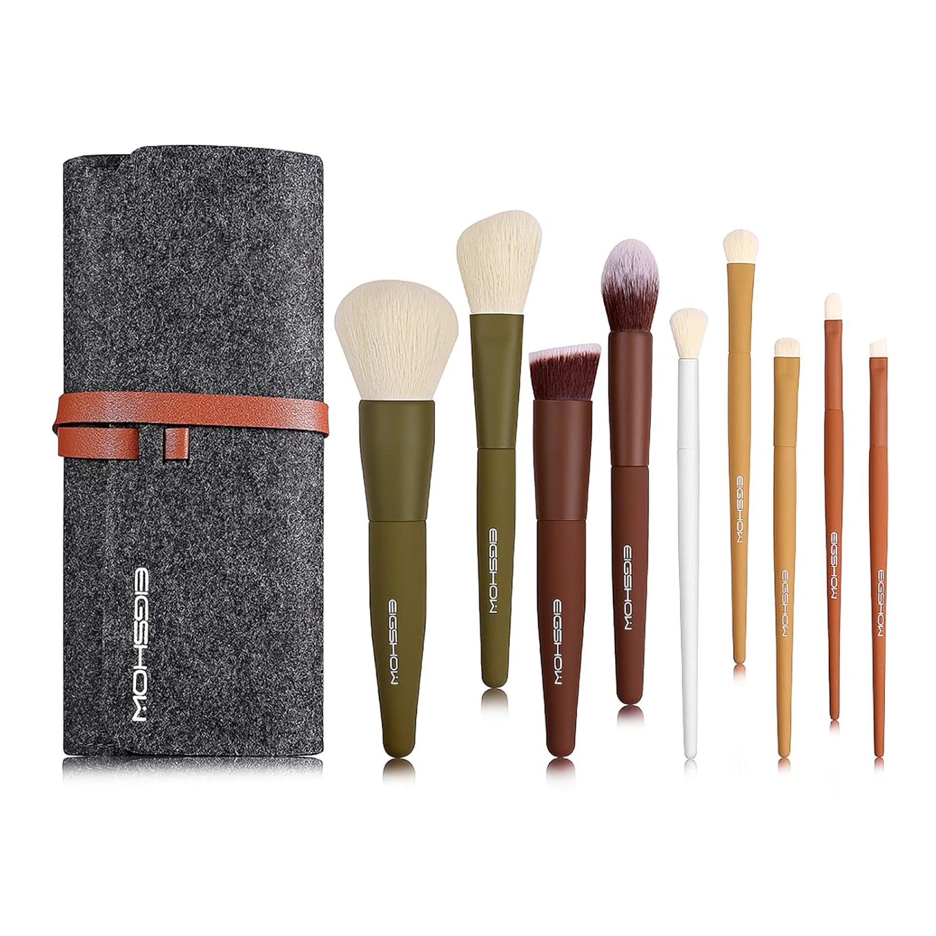 Makeup Brushes, EIGSHOW 5 Colors Essential Kabuki Makeup Brush Set with Ultra Soft Synthetic Fibers for Powder Blush Concealers Contouring Highlighting Makeup Brushes, EIGSHOW 5 Colors Essential Kabuki Makeup Brush Set with Ultra Soft Synthetic Fibers for Powder Blush Concealers Contouring Highlighting