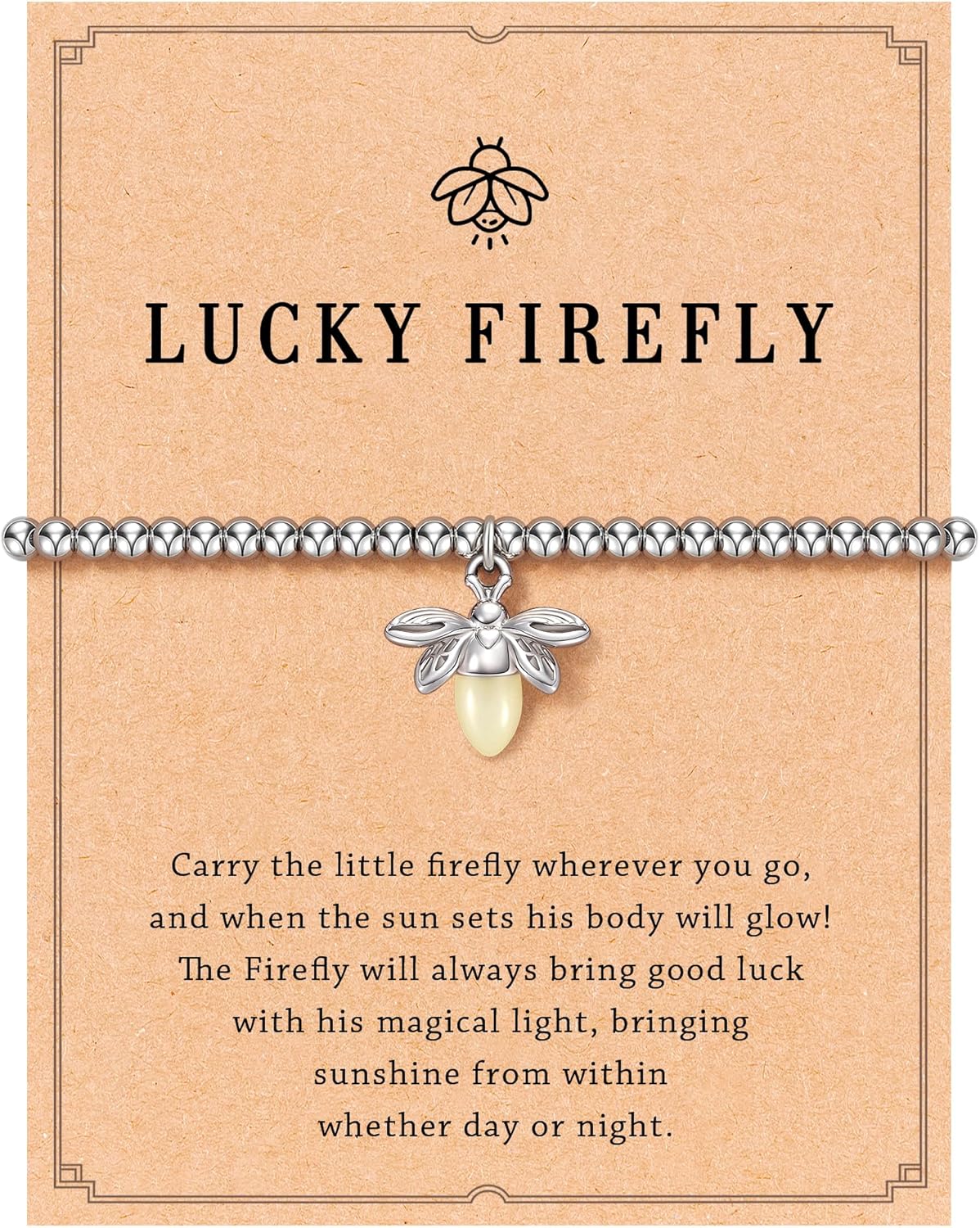 Lucky Firefly/Bumble Bee Bracelet for Women, Inspirational Birthday Festival Gifts Lucky Firefly/Bumble Bee Bracelet for Women, Inspirational Birthday Festival Gifts