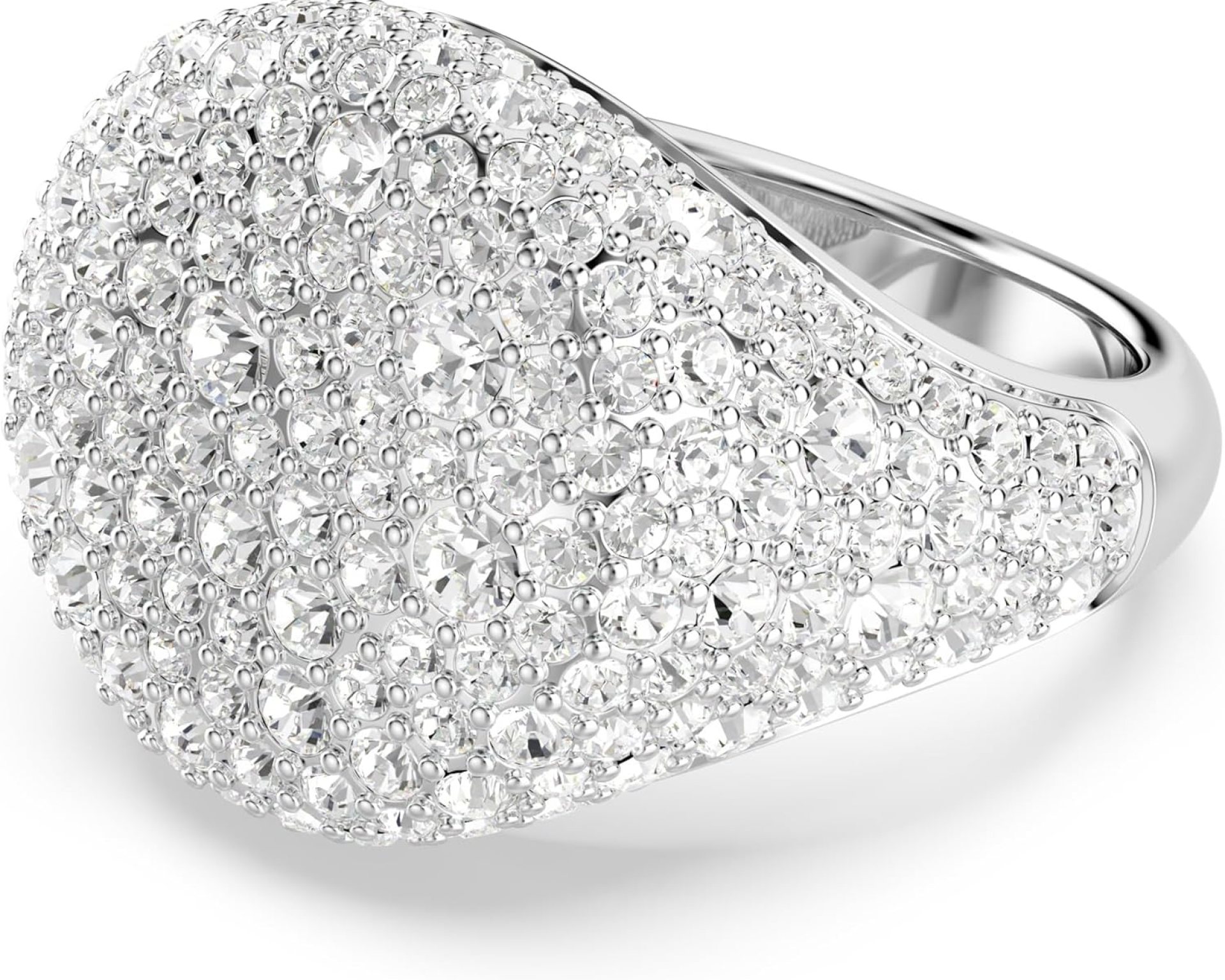 Swarovski Meteora Cocktail Ring, Clear Crystals, Rhodium Finished Metal Swarovski Meteora Cocktail Ring, Clear Crystals, Rhodium Finished Metal