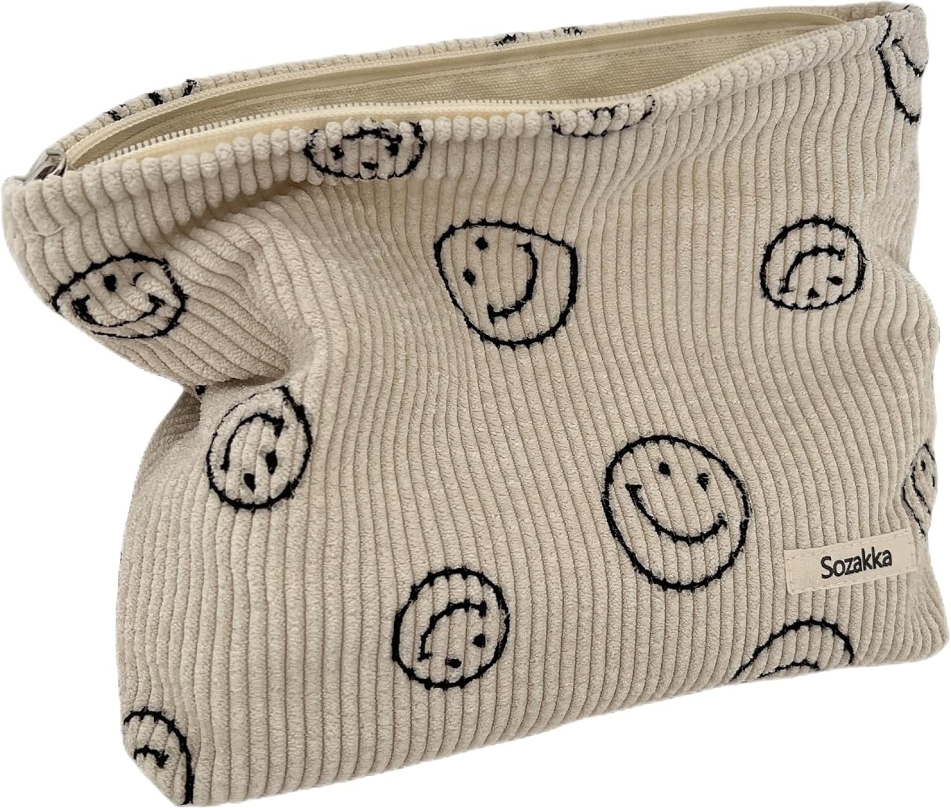 Cosmetic Bags for Women – Corduroy Cosmetic Bag Aesthetic Women Handbags Purses Smile Dots Makeup Organizer Storage Makeup Bag Girls Case Bags (Beige) Cosmetic Bags for Women – Corduroy Cosmetic Bag Aesthetic Women Handbags Purses Smile Dots Makeup Organizer Storage Makeup Bag Girls Case Bags (Beige)