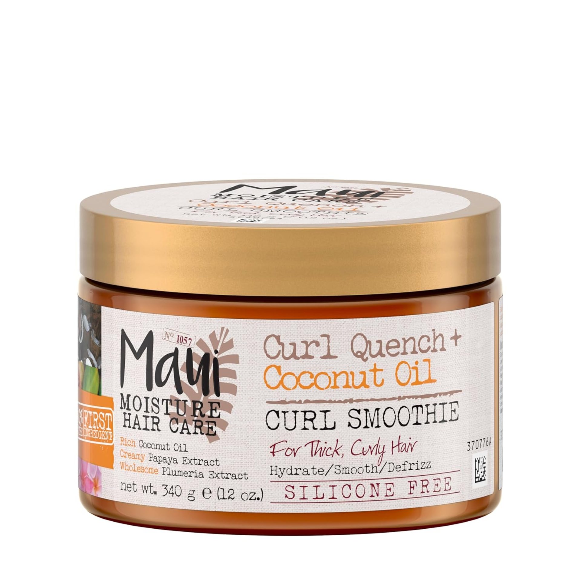 Maui Moisture Curl Quench + Coconut Oil Hydrating Curl Smoothie, Creamy Silicone-Free Styling Cream for Tight Curls, Braids, Twist-Outs & Wash & Go Styles, Vegan & Paraben-Free, 12 Ounce Maui Moisture Curl Quench + Coconut Oil Hydrating Curl Smoothie, Creamy Silicone-Free Styling Cream for Tight Curls, Braids, Twist-Outs & Wash & Go Styles, Vegan & Paraben-Free, 12 Ounce