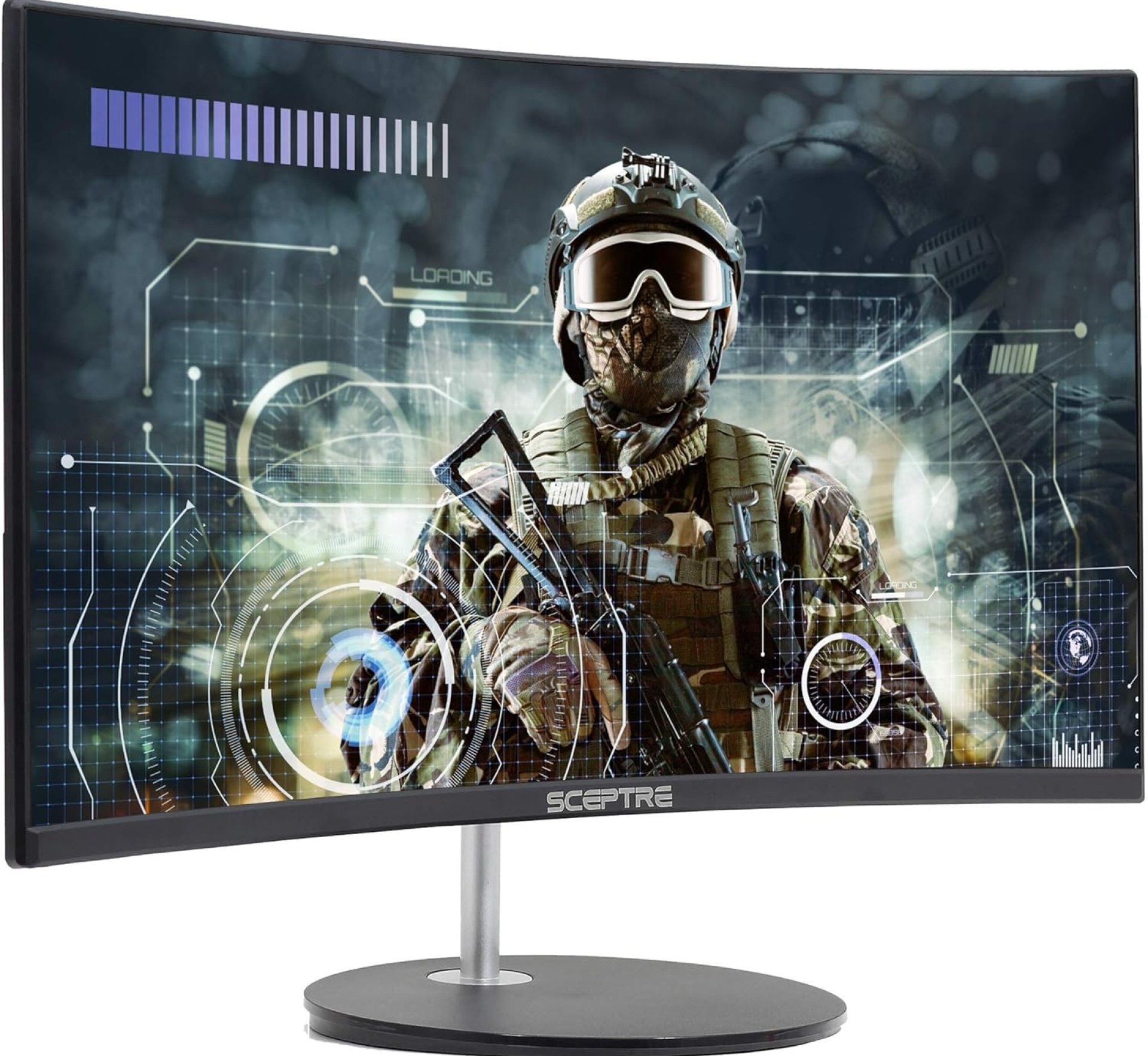 Sceptre Curved 24-inch Gaming Monitor 1080p 98% sRGB HDMI x2 VGA Build-in Speakers, Machine Black Sceptre Curved 24-inch Gaming Monitor 1080p 98% sRGB HDMI x2 VGA Build-in Speakers, Machine Black
