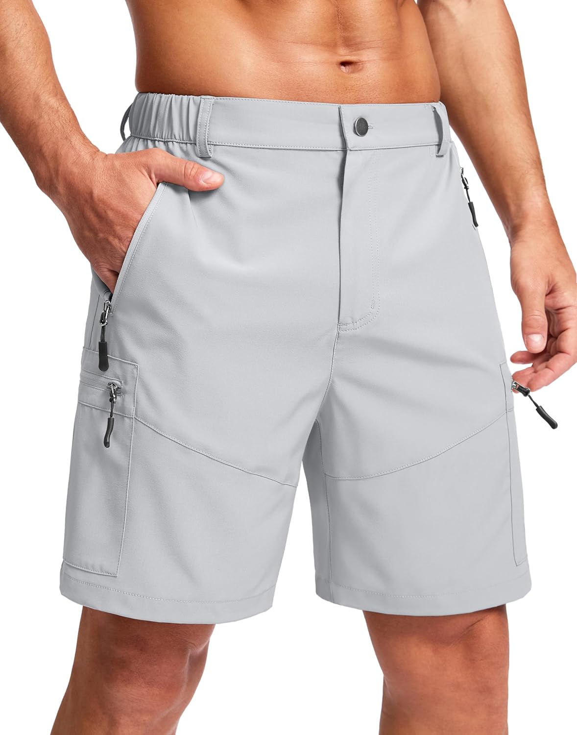 Pudolla Men’s Hiking Cargo Shorts Lightweight 7″ Travel Casual Shorts for Men Golf Work Outdoor with 5 Zipper Pockets Pudolla Men’s Hiking Cargo Shorts Lightweight 7″ Travel Casual Shorts for Men Golf Work Outdoor with 5 Zipper Pockets