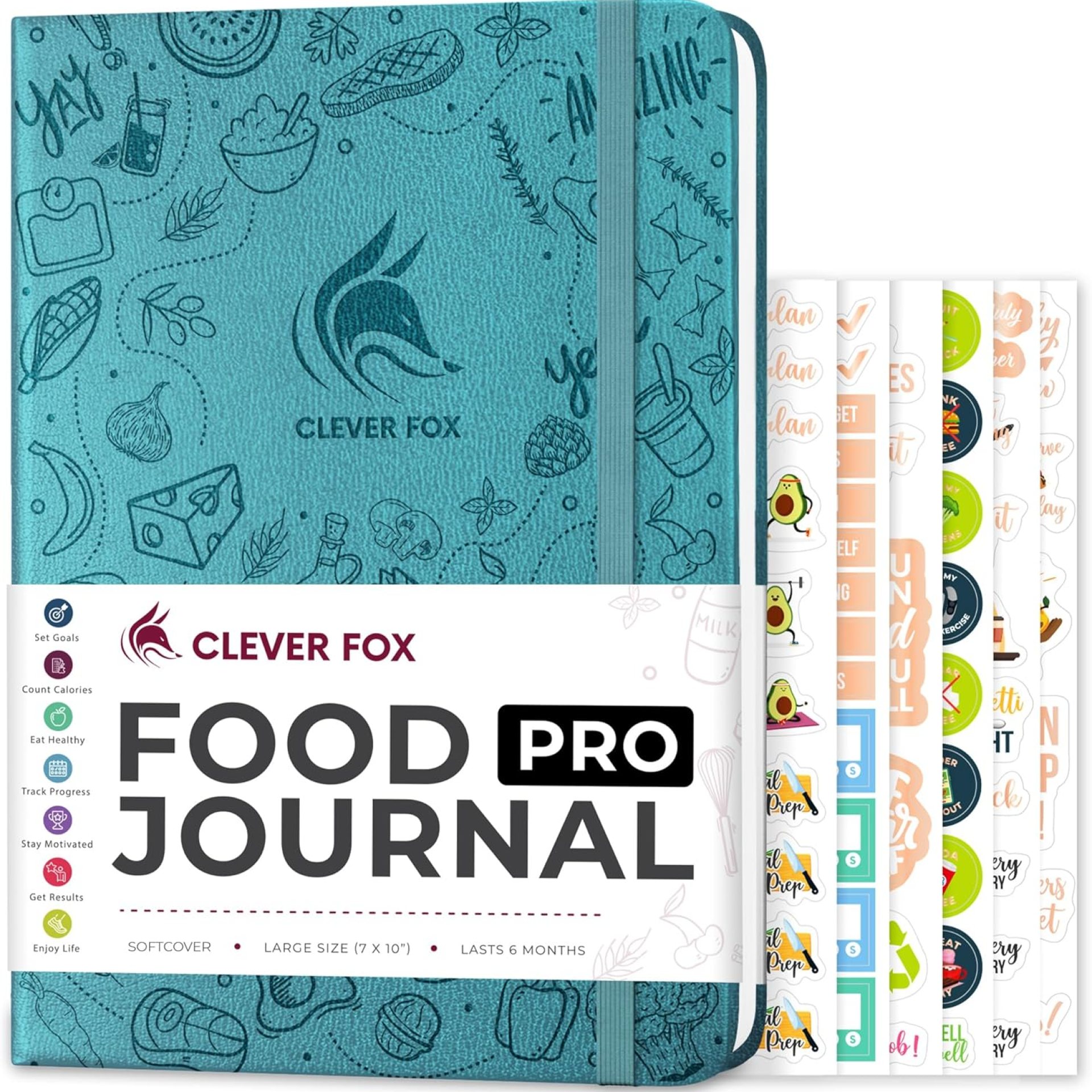 Clever Fox Food Journal Pro – Diet & Wellness Planner for Women & Men – Weight Loss Diary with Calorie Tracker – Food Log for Tracking Meals, Exercise & Weightloss – Undated, 7″ x 10″ Aquamarine Clever Fox Food Journal Pro – Diet & Wellness Planner for Women & Men – Weight Loss Diary with Calorie Tracker – Food Log for Tracking Meals, Exercise & Weightloss – Undated, 7″ x 10″ Aquamarine