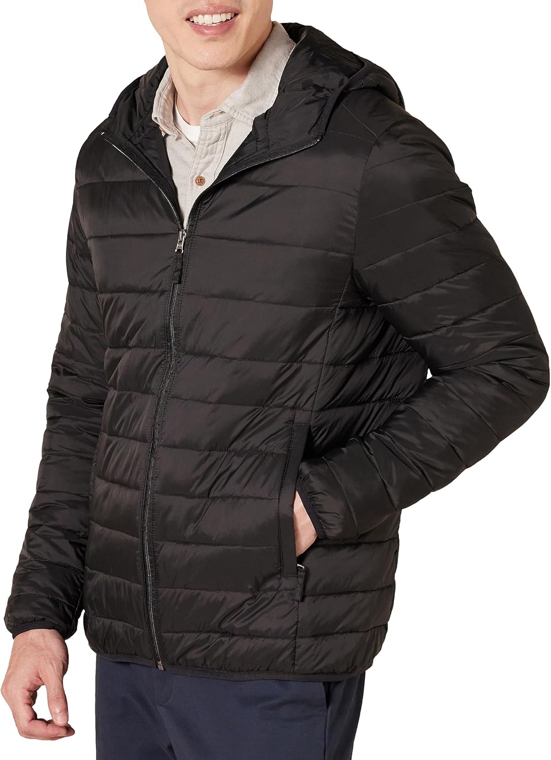 Amazon Essentials Men’s Lightweight Water-Resistant Packable Hooded Puffer Jacket Amazon Essentials Men’s Lightweight Water-Resistant Packable Hooded Puffer Jacket