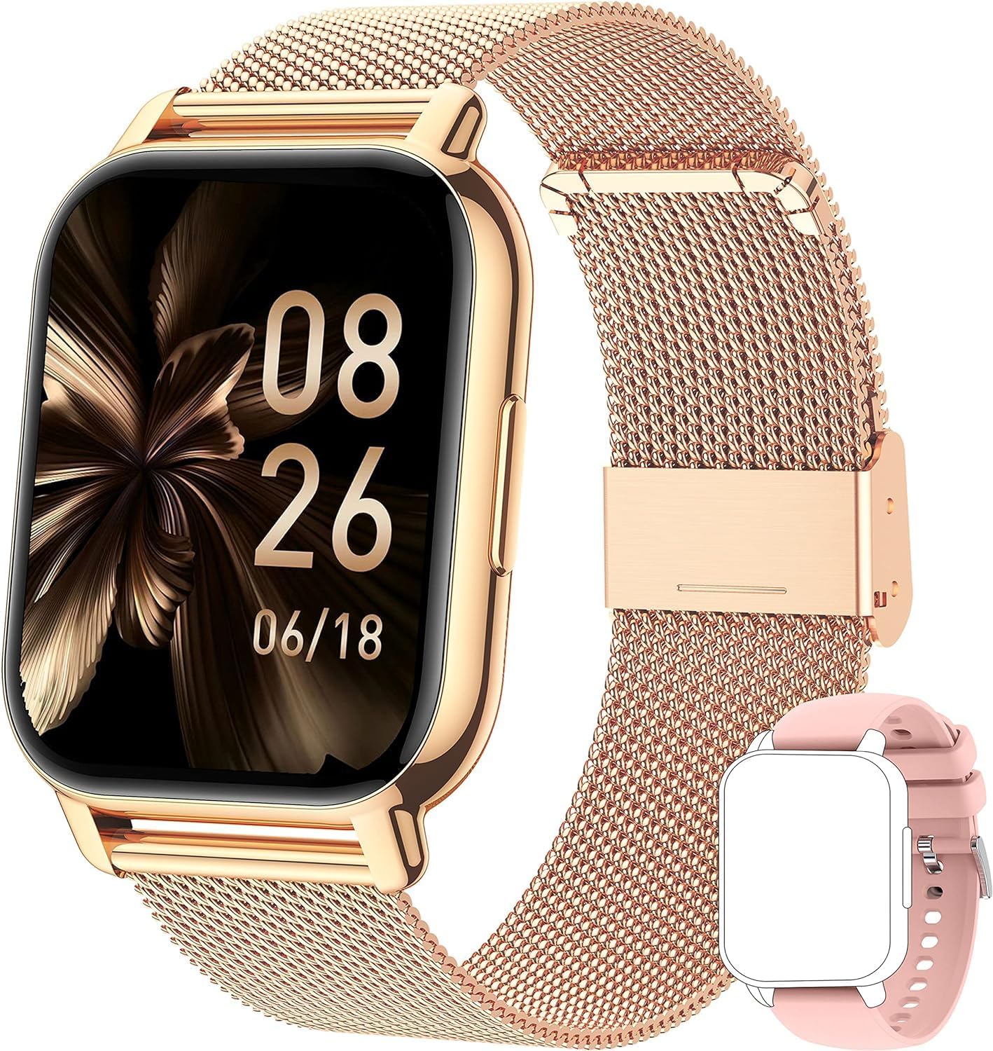 Popglory Smart Watch Answer/Make Calls, 1.85” Smartwatch with AI Voice Control, Blood Pressure/SpO2/Heart Rate Monitor, Fitness Tracker Watch 2 Straps for Men Women for iOS Android Phones Popglory Smart Watch Answer/Make Calls, 1.85” Smartwatch with AI Voice Control, Blood Pressure/SpO2/Heart Rate Monitor, Fitness Tracker Watch 2 Straps for Men Women for iOS Android Phones