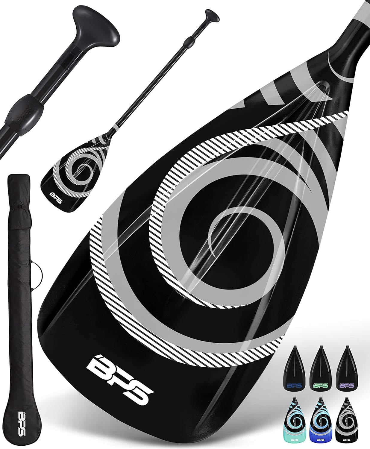 BPS New Zealand 2-Piece Adjustable Stand-up Paddle Board Paddle, Carbon Fiber or Fiberglass Shaft Comes with Carrying Paddle Bag BPS New Zealand 2-Piece Adjustable Stand-up Paddle Board Paddle, Carbon Fiber or Fiberglass Shaft Comes with Carrying Paddle Bag