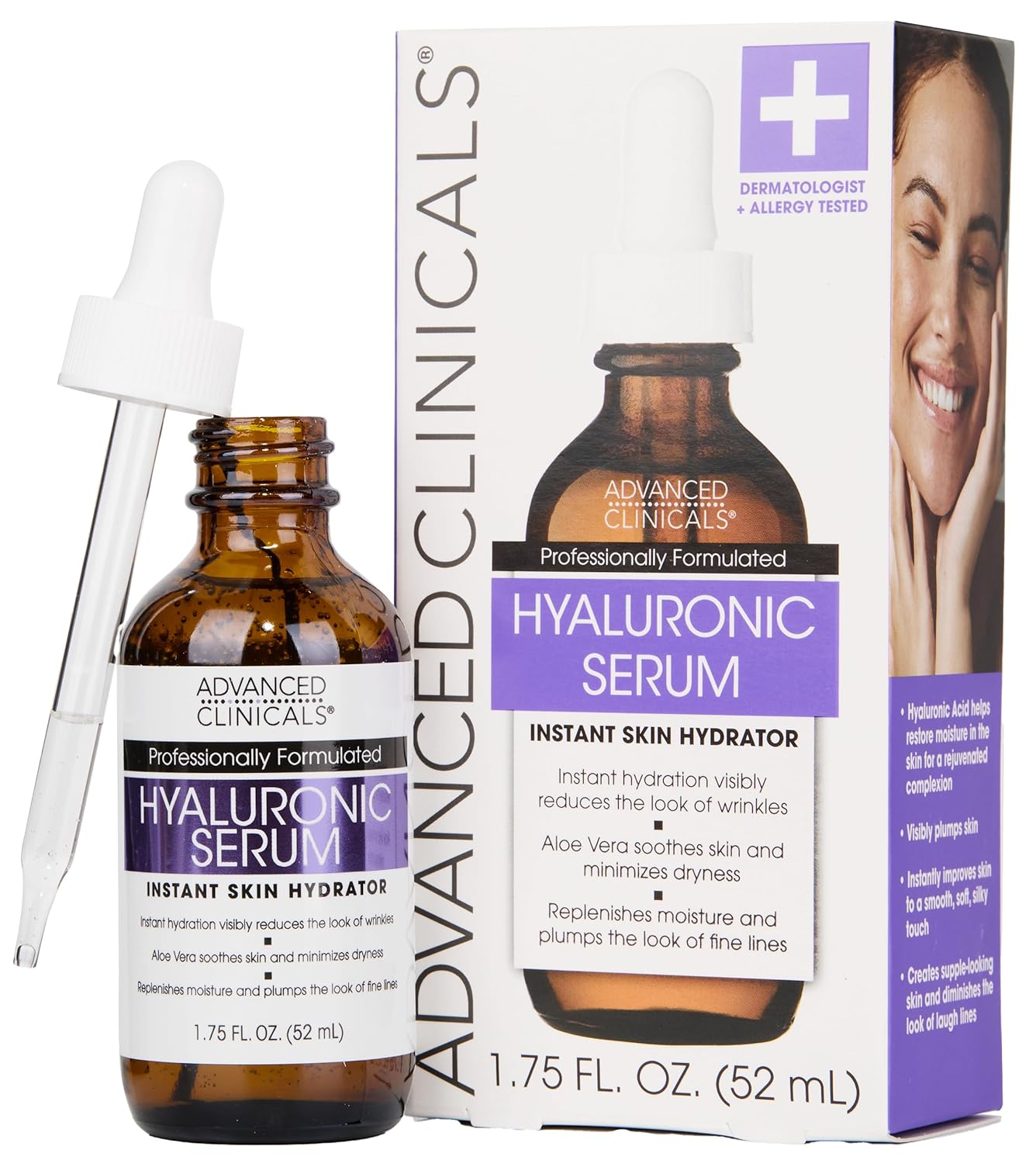 Advanced Clinicals Hyaluronic Acid Serum For Face | Moisturizing Facial Skin Care Products | Hydrating Serum For Face Helps Improve Look Of Wrinkles, Fine Lines, & Uneven Dry Skin Texture, 1.75 Fl Oz Advanced Clinicals Hyaluronic Acid Serum For Face | Moisturizing Facial Skin Care Products | Hydrating Serum For Face Helps Improve Look Of Wrinkles, Fine Lines, & Uneven Dry Skin Texture, 1.75 Fl Oz