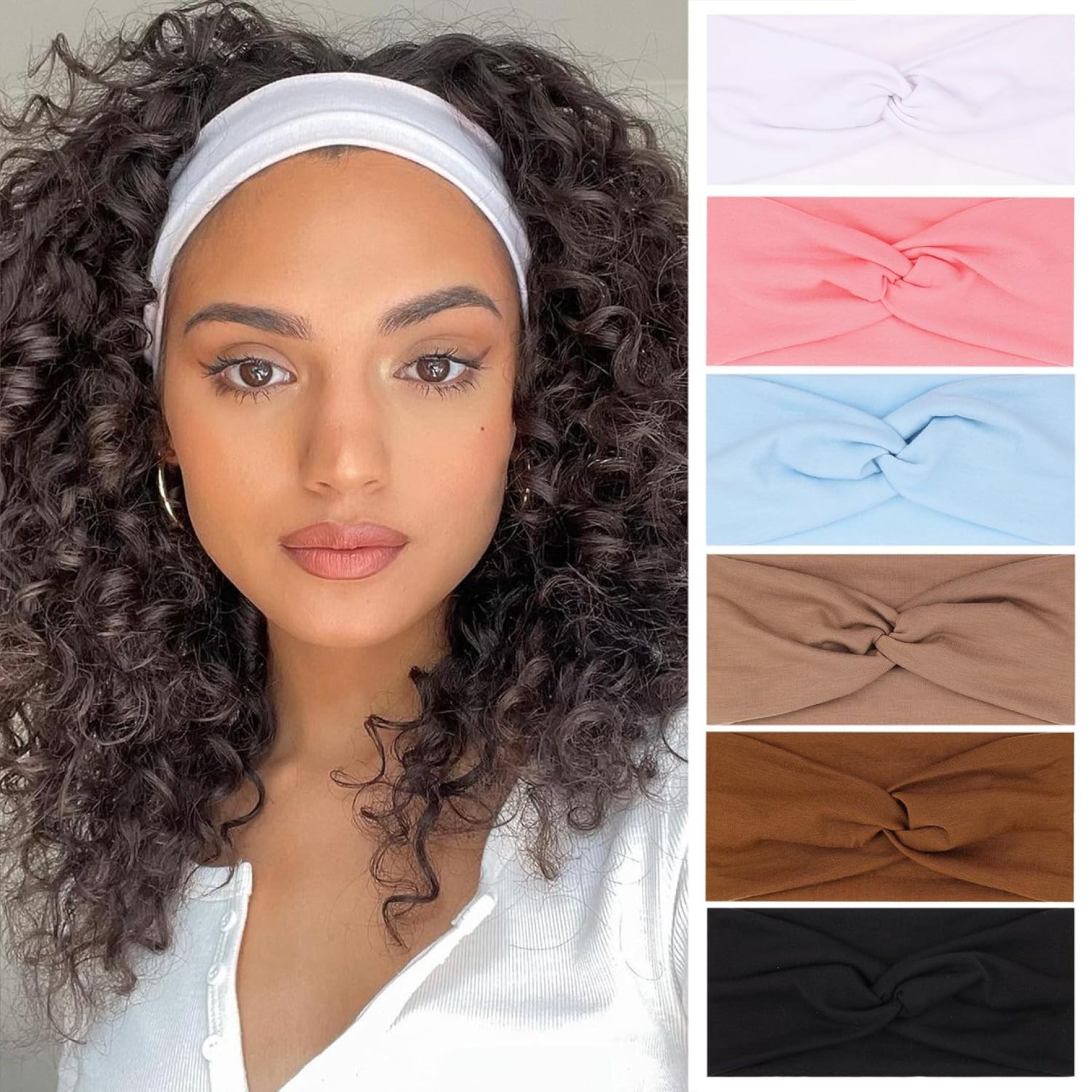 XTREND 6 Pcs Headbands for Women, Twisted Cross Elastic Head Bands Yoga Workout Non-Slip Sweat Soft Solid Color Simple Versatile Hair Accessory Hairbands XTREND 6 Pcs Headbands for Women, Twisted Cross Elastic Head Bands Yoga Workout Non-Slip Sweat Soft Solid Color Simple Versatile Hair Accessory Hairbands