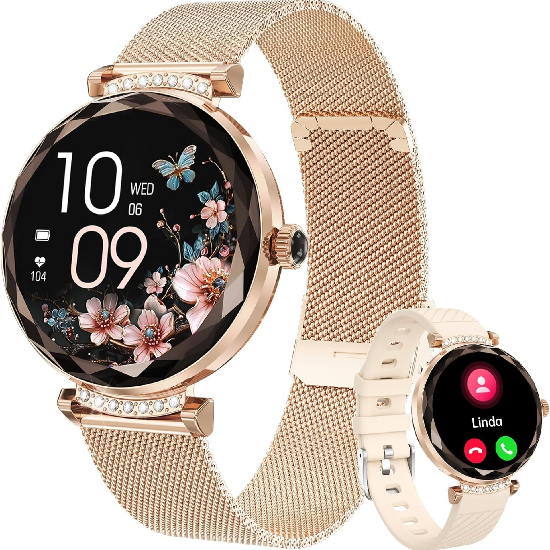 Smart Watches for Women, 1.19″ HD Fitness Tracker Watch with Blood Pressure/Heart Rate Monitor, Bluetooth 5.2 Answer/Make Calls Smart Watch for Android/iOS Phones, IP68 Waterproof Fitness Watch Smart Watches for Women, 1.19″ HD Fitness Tracker Watch with Blood Pressure/Heart Rate Monitor, Bluetooth 5.2 Answer/Make Calls Smart Watch for Android/iOS Phones, IP68 Waterproof Fitness Watch