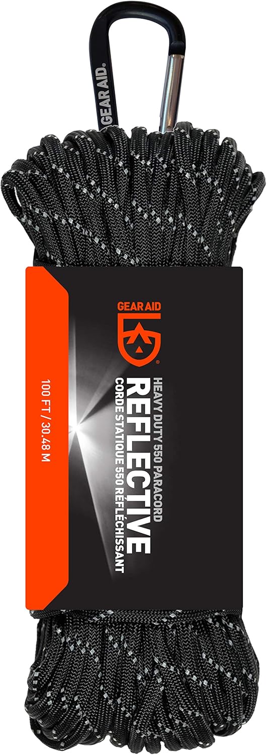 Gear AID 550 Paracord and Carabiner, 7 Strand Utility Cord for Camping and Survival Gear AID 550 Paracord and Carabiner, 7 Strand Utility Cord for Camping and Survival