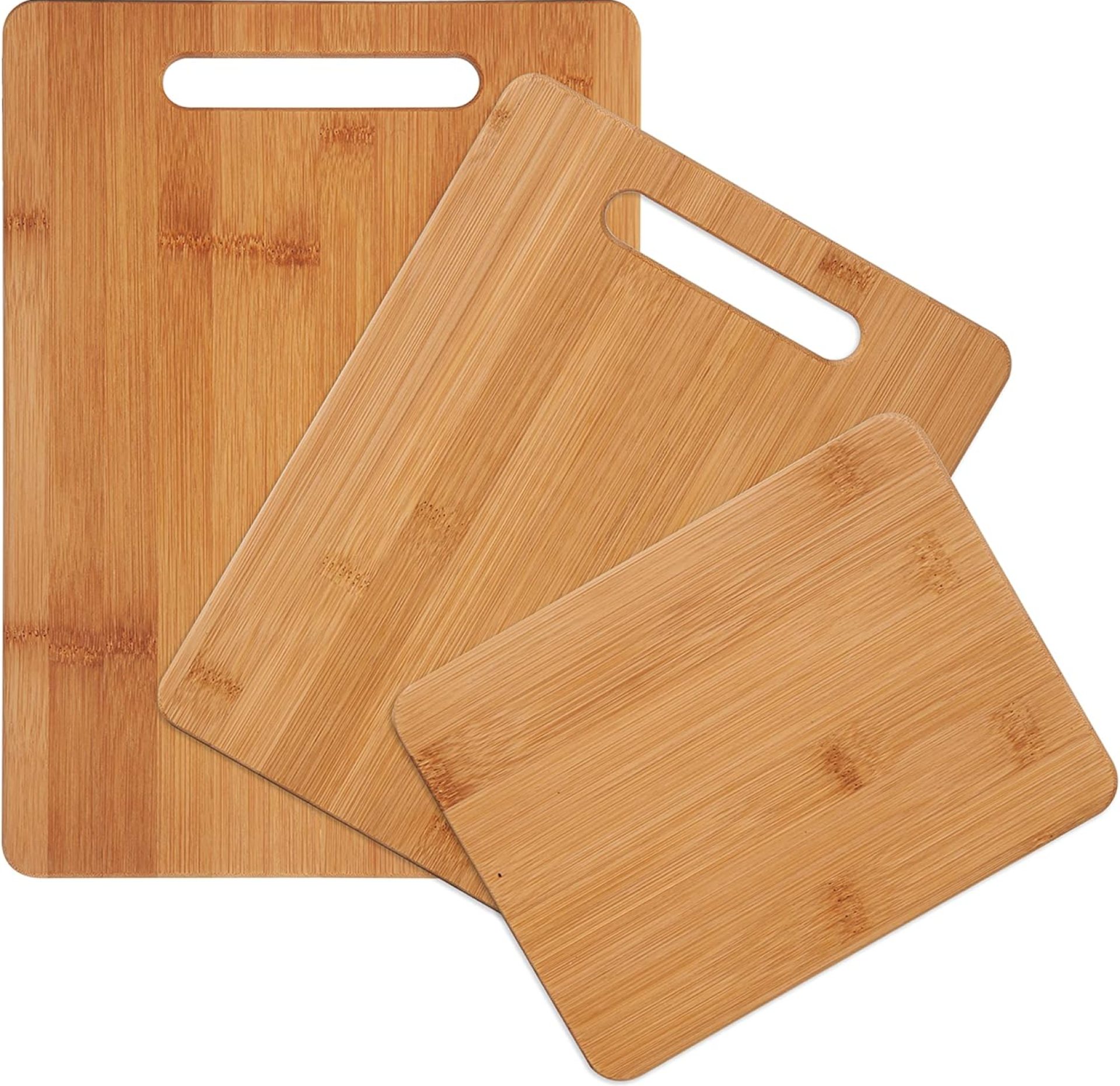 Farberware 3-Piece Wood Cutting Board Set, Reversible Chopping Boards for Meal Prep and Serving, Charcuterie Boards, Wooden Cutting Boards with Built-in Handles, Set of 3 Assorted Sizes, Bamboo Farberware 3-Piece Wood Cutting Board Set, Reversible Chopping Boards for Meal Prep and Serving, Charcuterie Boards, Wooden Cutting Boards with Built-in Handles, Set of 3 Assorted Sizes, Bamboo