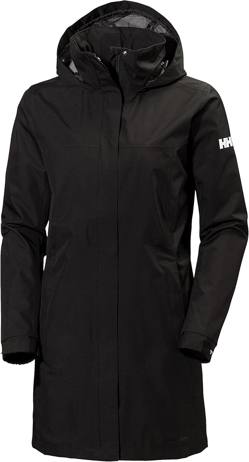 Helly-Hansen Womens Aden Waterproof Breathable Hooded Long Rain Jacket Helly-Hansen Womens Aden Waterproof Breathable Hooded Long Rain Jacket