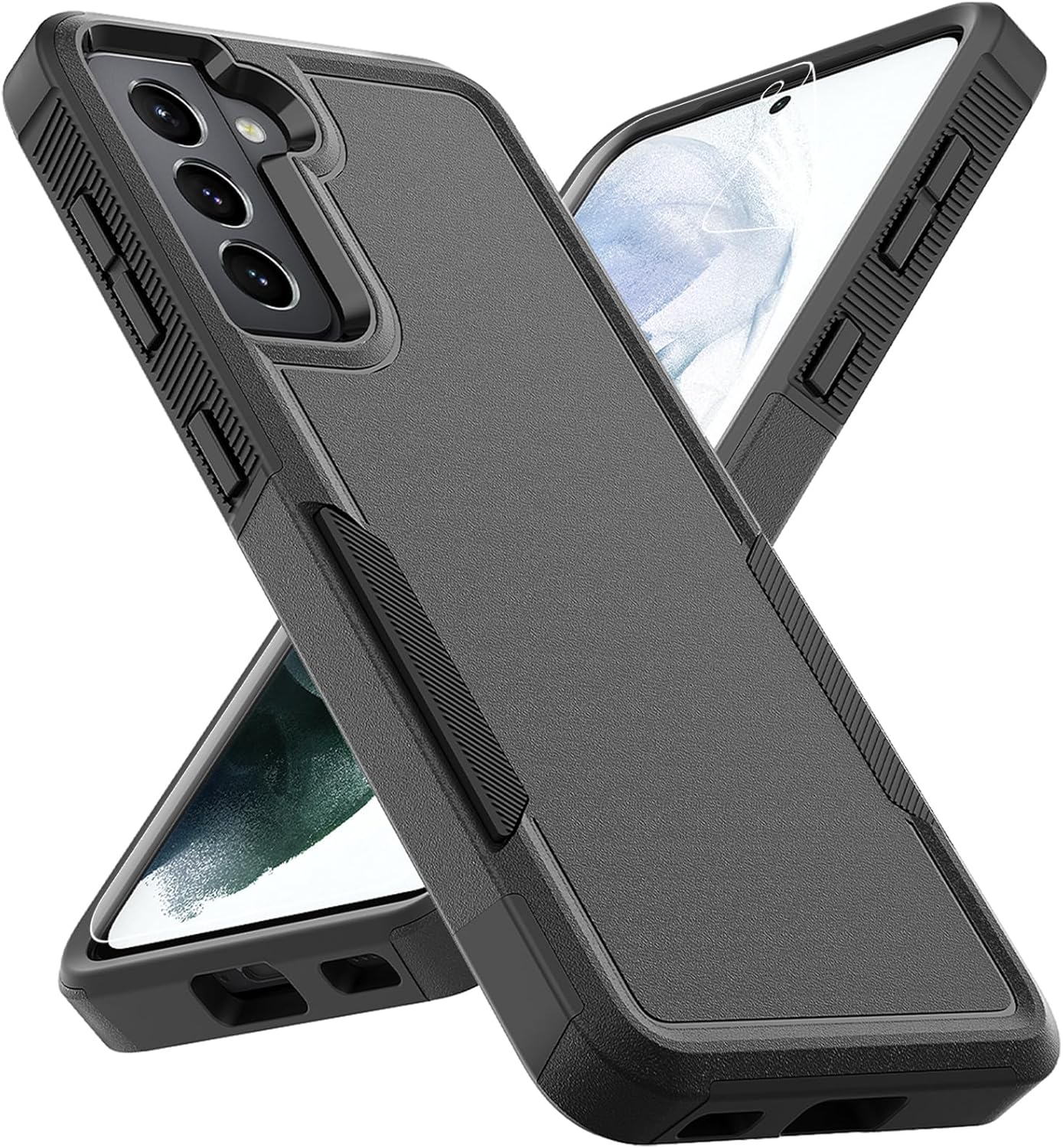 for Samsung Galaxy S21 Case: Dual Layer Protective Heavy Duty Cell Phone Cover Shockproof Rugged with Screen Protector – Military Protection Bumper Tough – Samsung Galaxy S21 5G 2021, 6.2 inch, Black for Samsung Galaxy S21 Case: Dual Layer Protective Heavy Duty Cell Phone Cover Shockproof Rugged with Screen Protector – Military Protection Bumper Tough – Samsung Galaxy S21 5G 2021, 6.2 inch, Black