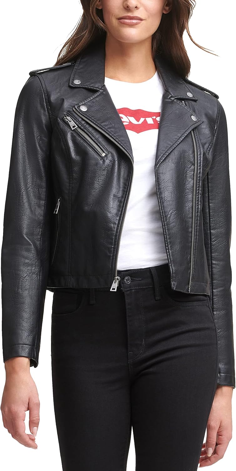 Levi’s Women’s The Classic Faux Leather Moto Jacket (Regular & Plus Size) Levi’s Women’s The Classic Faux Leather Moto Jacket (Regular & Plus Size)