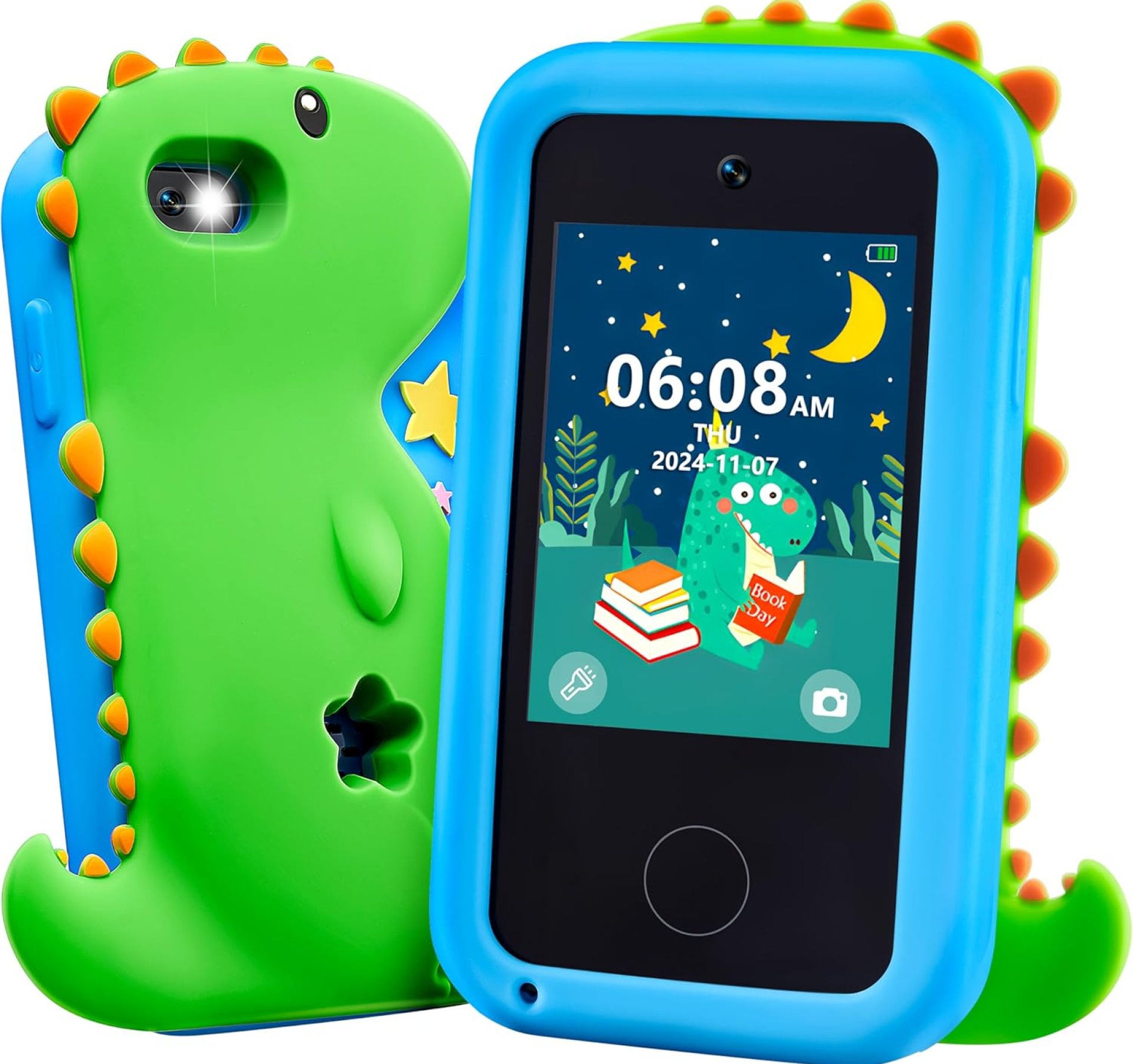 SYNCFUN Kids Smart Phone, Dinosaur Toys Birthday Gift for Boys Age 3 4 5 6 7 8 9 10 Year Old, Toddler Phone Toys with Dual Camera, Game, Music Player, Alarm Clock, 8GB Card SYNCFUN Kids Smart Phone, Dinosaur Toys Birthday Gift for Boys Age 3 4 5 6 7 8 9 10 Year Old, Toddler Phone Toys with Dual Camera, Game, Music Player, Alarm Clock, 8GB Card