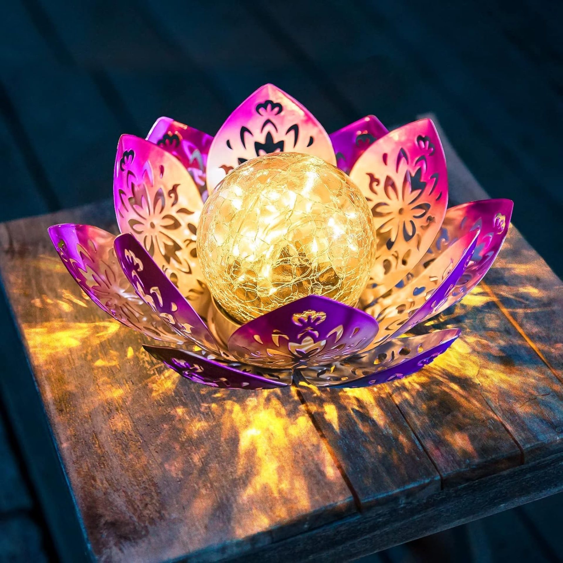 Huaxu Solar Garden Lights Outdoor Decorative – Bright Lotus Flower Table Lamp, Waterproof Solar Lights for Patio Pathway Yard Balcony Outside Decor Huaxu Solar Garden Lights Outdoor Decorative – Bright Lotus Flower Table Lamp, Waterproof Solar Lights for Patio Pathway Yard Balcony Outside Decor