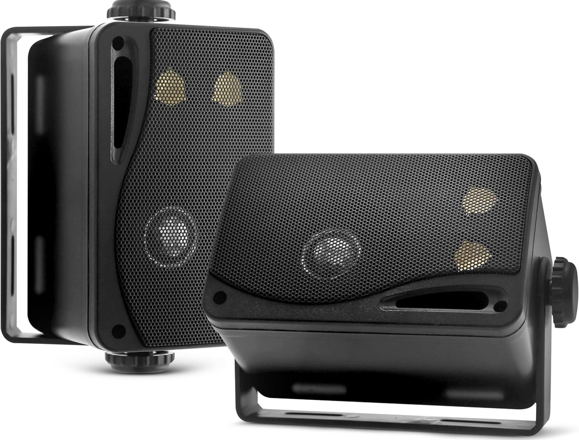 Pyle 3-way Mini Box Speaker System – 3.5 Inch 200 Watt Waterproof Marine Grade Mount Speakers – in a Heavy Duty ABS Enclosure Grill – Home, Boat, Poolside, Patio Indoor Outdoor Use (Black) Pyle 3-way Mini Box Speaker System – 3.5 Inch 200 Watt Waterproof Marine Grade Mount Speakers – in a Heavy Duty ABS Enclosure Grill – Home, Boat, Poolside, Patio Indoor Outdoor Use (Black)