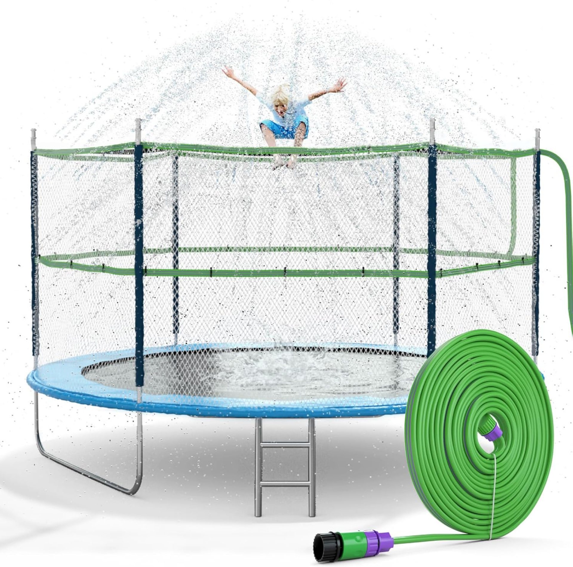 Jasonwell Trampoline Sprinkler Kids Outdside: Trampoline Accessories Waterpark Tropical Party Summer Outdoor Fun Water Games Toys Sprinklers Backyard Water Park Activity Toy for Kids Boys Girls (39FT) Jasonwell Trampoline Sprinkler Kids Outdside: Trampoline Accessories Waterpark Tropical Party Summer Outdoor Fun Water Games Toys Sprinklers Backyard Water Park Activity Toy for Kids Boys Girls (39FT)