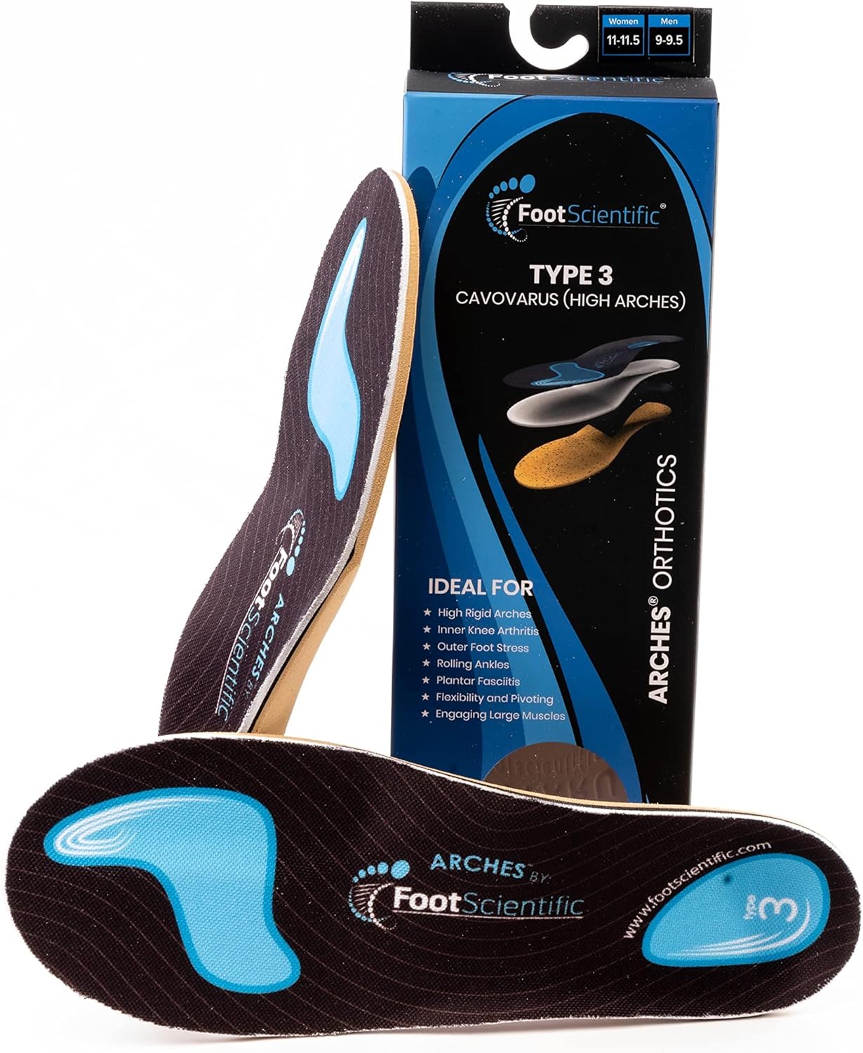 FootScientific® Arches Type 3 (High Arch) Orthotic Shoe Insoles (M6-6.5/ W8-8.5) FootScientific® Arches Type 3 (High Arch) Orthotic Shoe Insoles (M6-6.5/ W8-8.5)