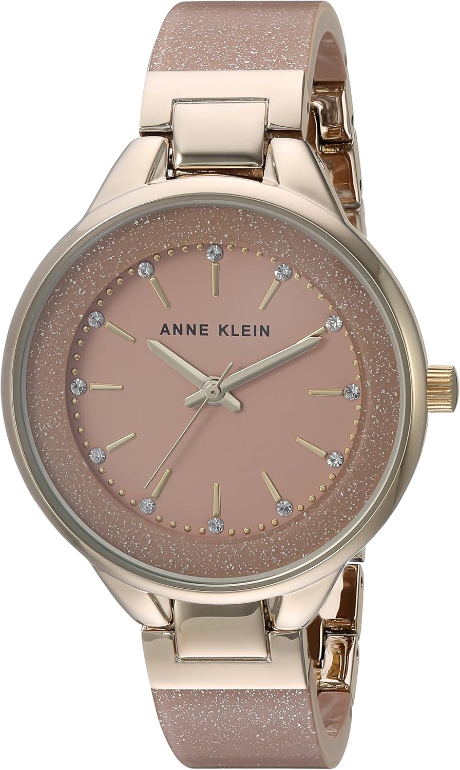 Anne Klein Women’s Premium Crystal Accented Resin Bangle Watch Anne Klein Women’s Premium Crystal Accented Resin Bangle Watch