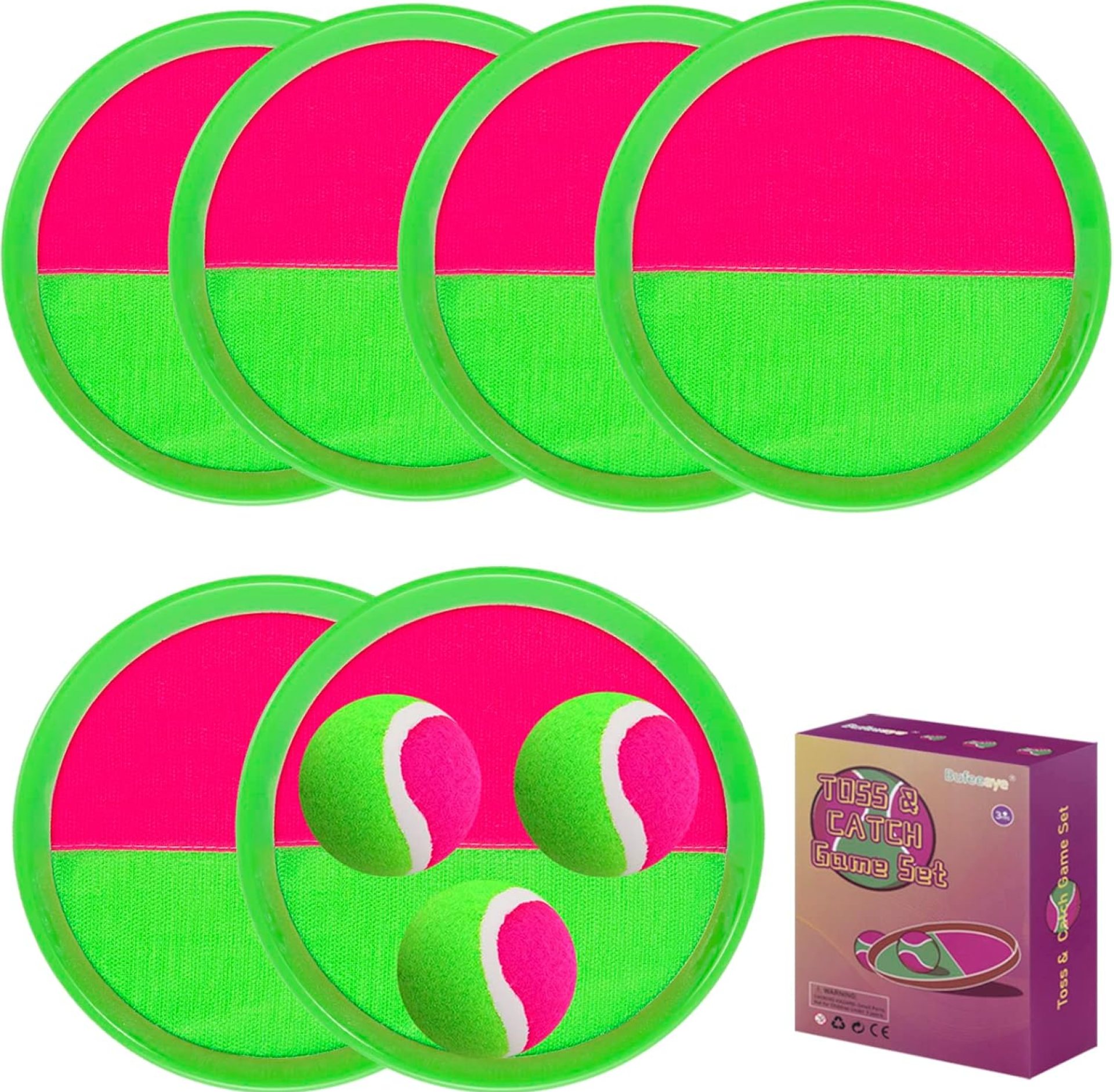Outside Toys for Kids Ages 4-8 – Toss and Catch Ball Set, Kids Outdoor Games Yard Games for Kids and Adults with 6 Paddles and 3 Balls Toys for 3 4 5 6 7 8 Year Old Boys Girls Birthday Outside Toys for Kids Ages 4-8 – Toss and Catch Ball Set, Kids Outdoor Games Yard Games for Kids and Adults with 6 Paddles and 3 Balls Toys for 3 4 5 6 7 8 Year Old Boys Girls Birthday