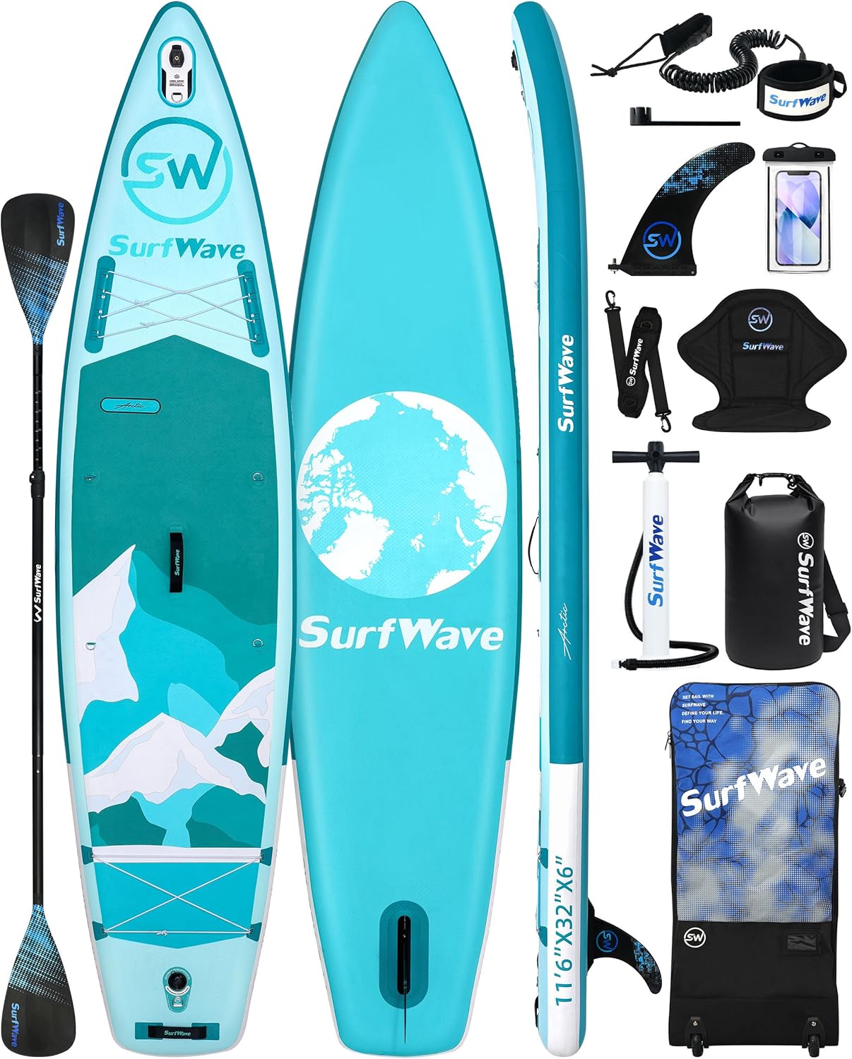 Inflatable Paddle Board, Extra Wide Stand Up Paddle Board, Sup Board with Removable Fin, Floating Paddle, Hand Pump, Waterproof Bag, Traveling Board Inflatable Paddle Board, Extra Wide Stand Up Paddle Board, Sup Board with Removable Fin, Floating Paddle, Hand Pump, Waterproof Bag, Traveling Board