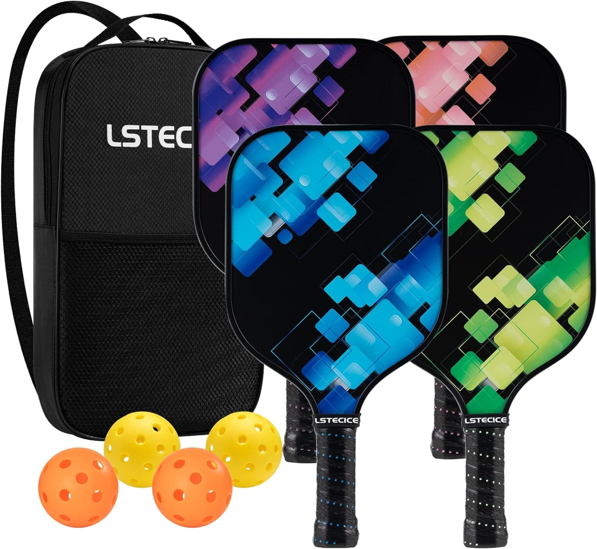 Pickleball Paddles, USAPA Standard Pickleball Paddles Set of 4 or 2 Rackets, Pickleball Set with 4 Pickelball Balls, 1 Pickelball Bag, Fiberglass or Graphite Pickle Ball Paddle Set for Men Women Pickleball Paddles, USAPA Standard Pickleball Paddles Set of 4 or 2 Rackets, Pickleball Set with 4 Pickelball Balls, 1 Pickelball Bag, Fiberglass or Graphite Pickle Ball Paddle Set for Men Women
