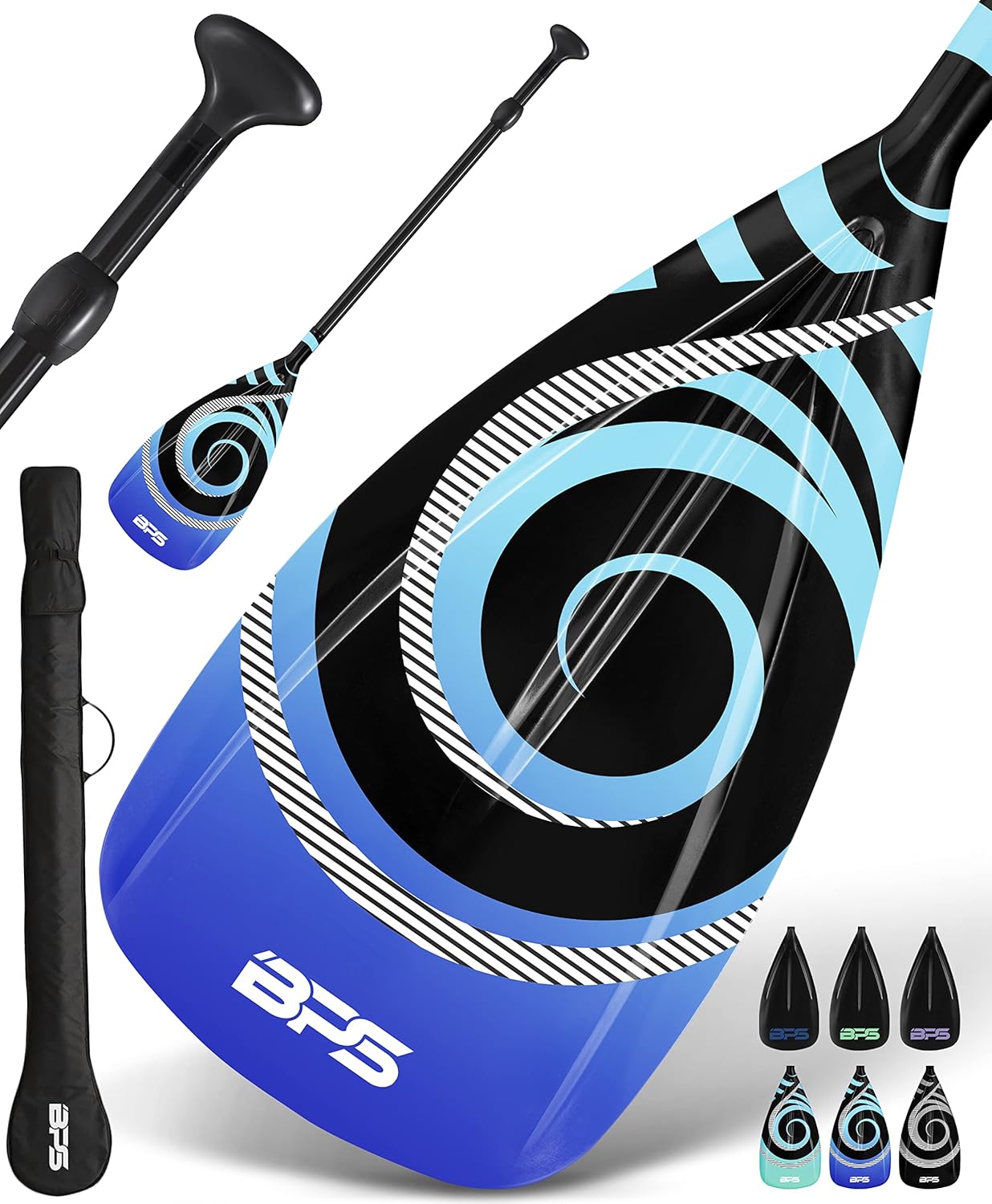 BPS New Zealand 2-Piece Adjustable Stand-up Paddle Board Paddle, Carbon Fiber or Fiberglass Shaft Comes with Carrying Paddle Bag BPS New Zealand 2-Piece Adjustable Stand-up Paddle Board Paddle, Carbon Fiber or Fiberglass Shaft Comes with Carrying Paddle Bag