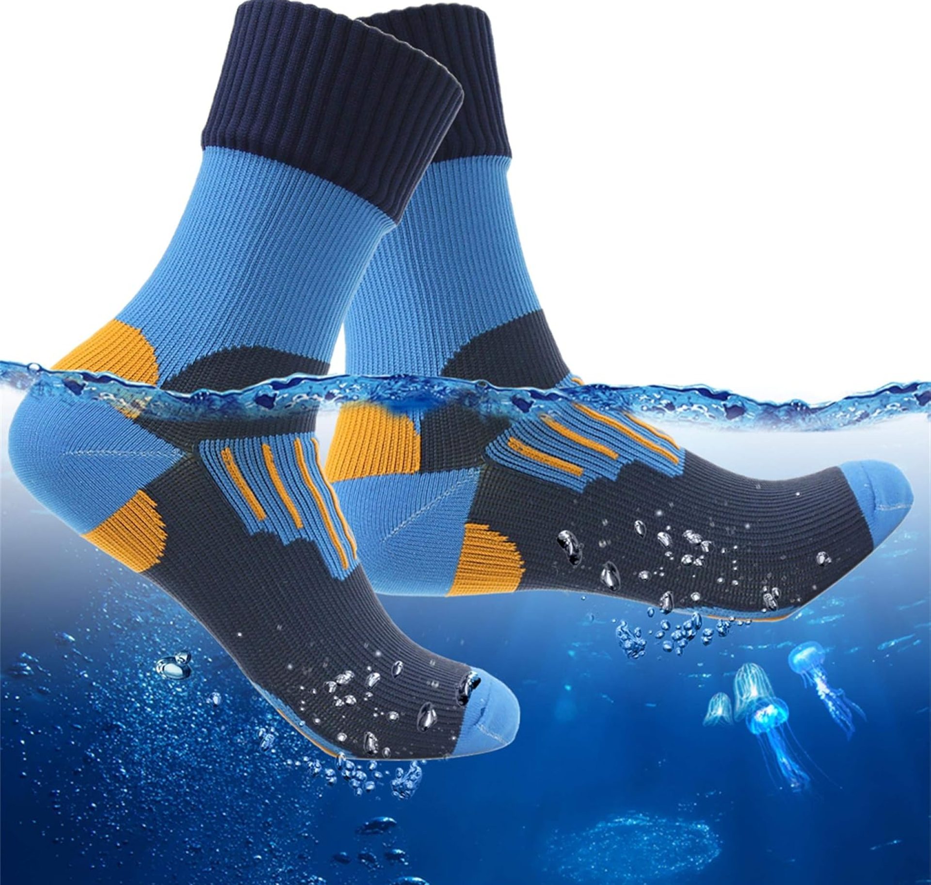 RANDY SUN Waterproof Socks, Unisex Hiking Wading Trail Running Kayaking Crew Socks RANDY SUN Waterproof Socks, Unisex Hiking Wading Trail Running Kayaking Crew Socks