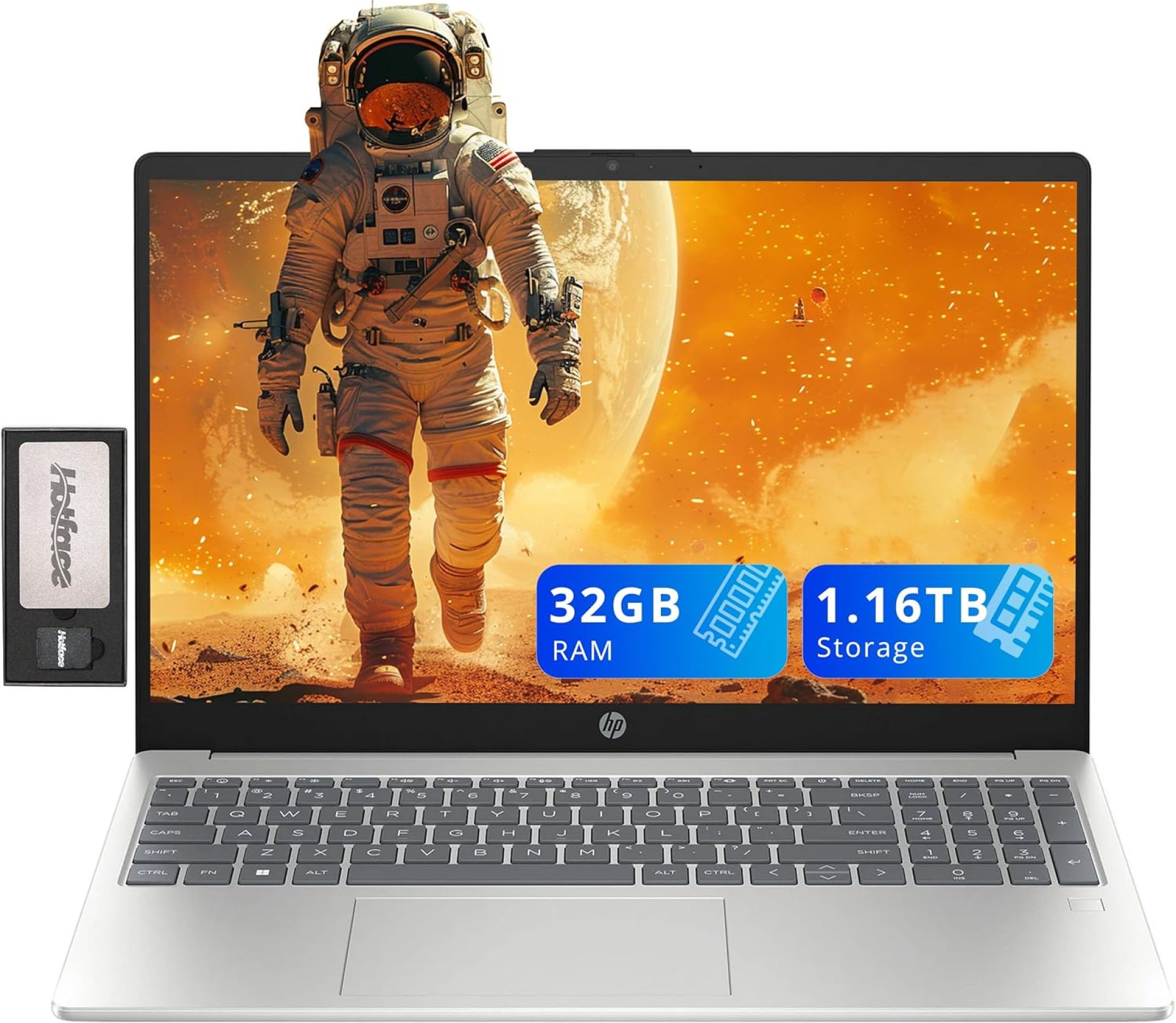 HP Pavilion 15.6″ FHD Laptop, Intel i3-N305, 32GB RAM, 1.16TB Storage(1TB SSD+160GB Docking Station Set), Intel UHD Graphics, Fingerprint Reader, Num Pad, Webcam, Wi-Fi 6, Silver, Windows 11 HP Pavilion 15.6″ FHD Laptop, Intel i3-N305, 32GB RAM, 1.16TB Storage(1TB SSD+160GB Docking Station Set), Intel UHD Graphics, Fingerprint Reader, Num Pad, Webcam, Wi-Fi 6, Silver, Windows 11