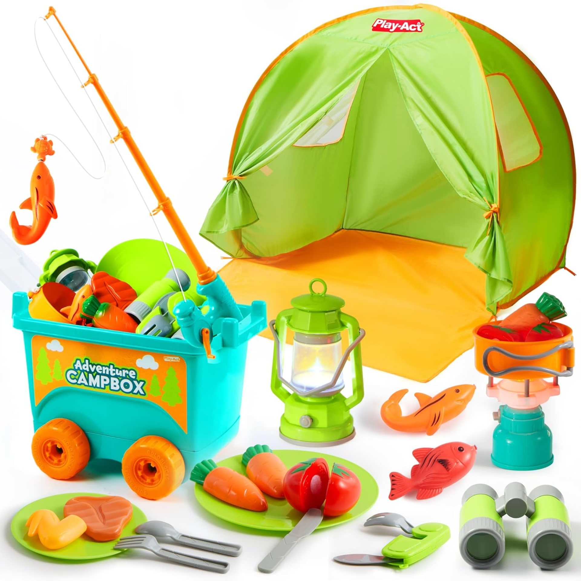 Kids Camping Set with Tent, Camping Wagon Toy, Toddler Adventure Playset for Boys, Camping Gear Toys for Kids Indoor Outdoor Pretend Play, Gift Idea for Boys Girls Age 3,4,5,6 Year Old Kids Camping Set with Tent, Camping Wagon Toy, Toddler Adventure Playset for Boys, Camping Gear Toys for Kids Indoor Outdoor Pretend Play, Gift Idea for Boys Girls Age 3,4,5,6 Year Old