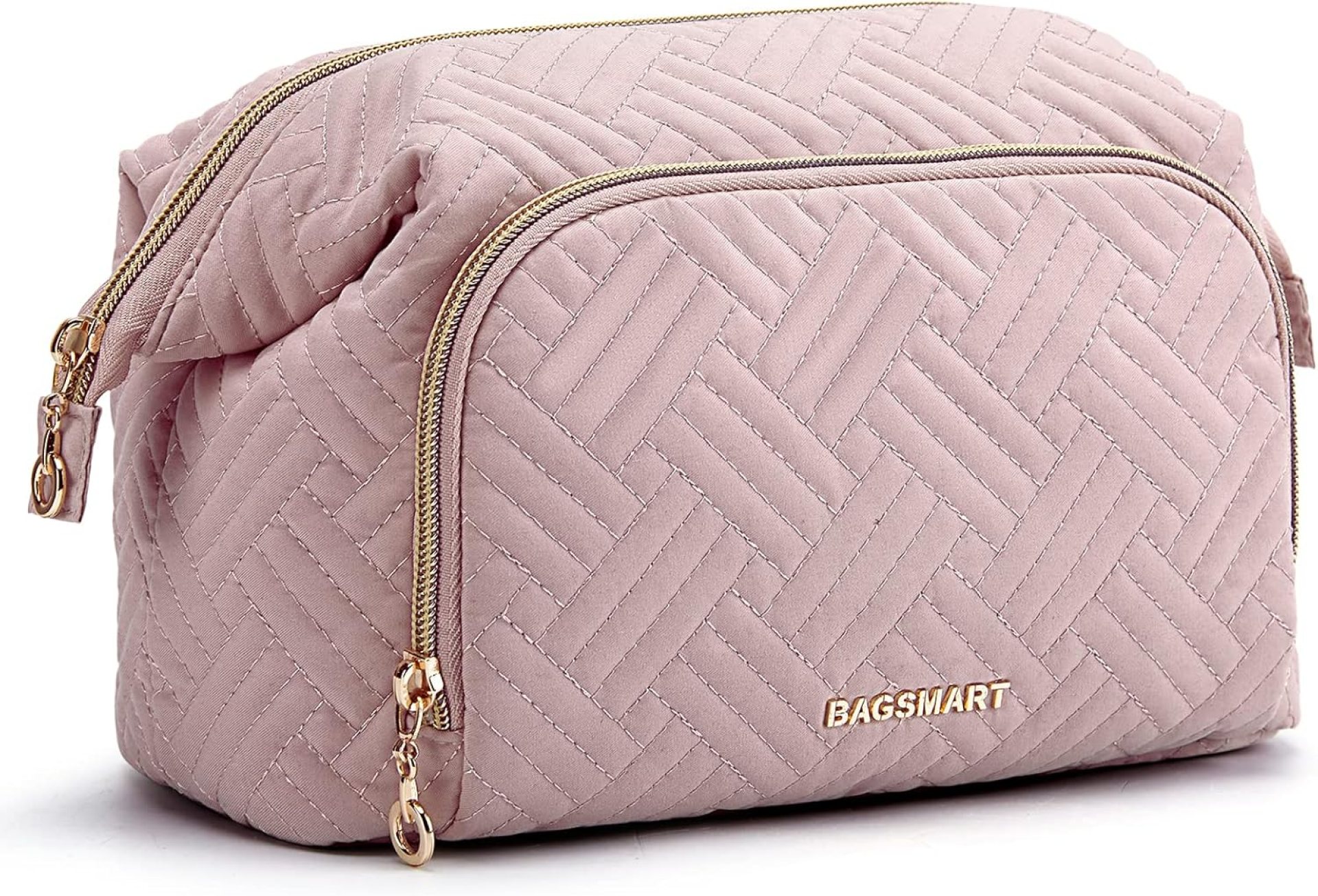 BAGSMART Travel Makeup Bag, Cosmetic Bag Make Up Organizer Case,Large Wide-open Pouch for Women Purse for Toiletries Accessories Brushes BAGSMART Travel Makeup Bag, Cosmetic Bag Make Up Organizer Case,Large Wide-open Pouch for Women Purse for Toiletries Accessories Brushes