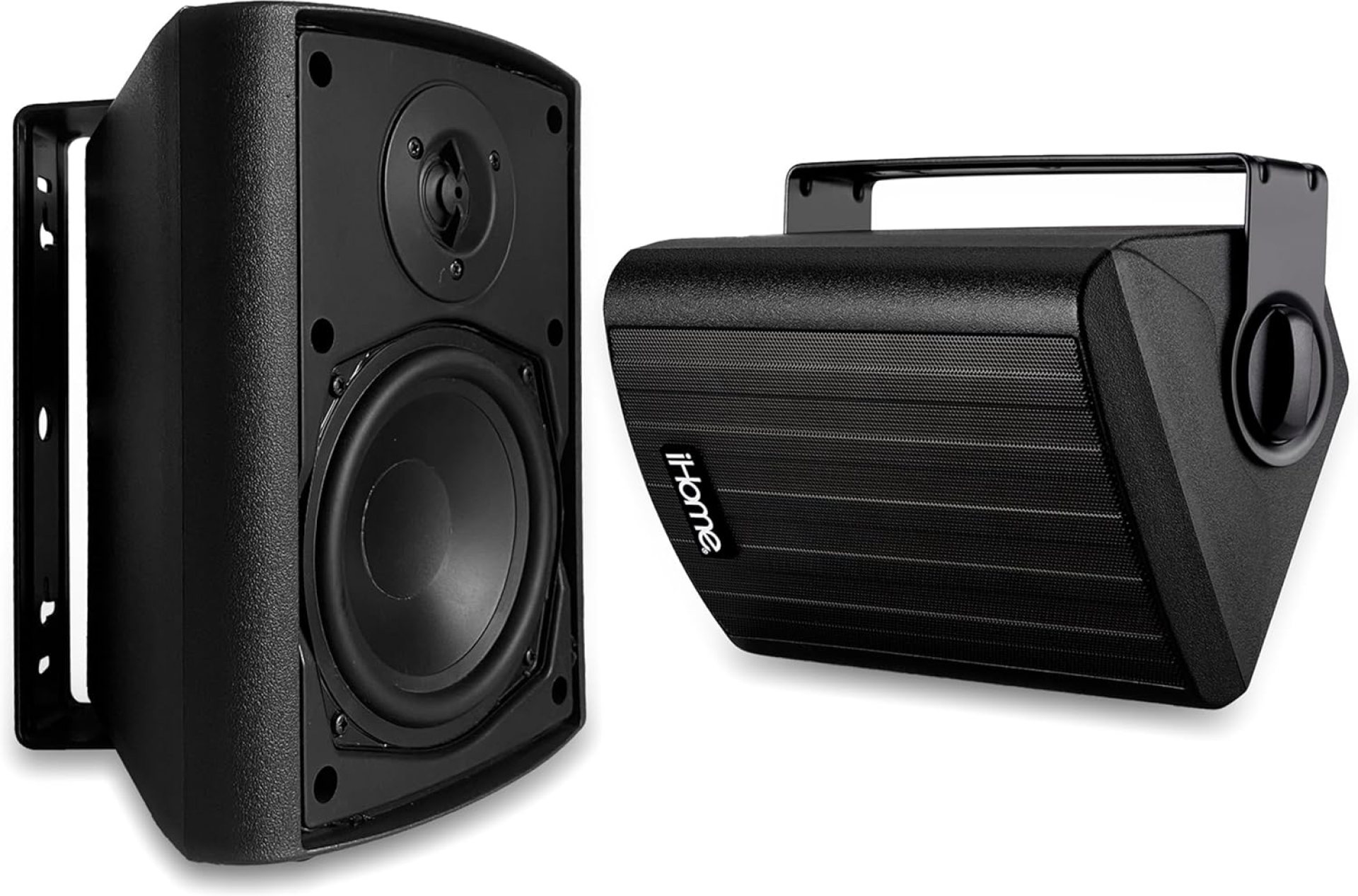 iHome IHSI-W400BT-PR-BLK Bluetooth 4-Inch 100W Weatherproof Speakers, Indoor/Outdoor, Wall/Ceiling Mount, Surround Sound, Pair – Ideal for Home Parties iHome IHSI-W400BT-PR-BLK Bluetooth 4-Inch 100W Weatherproof Speakers, Indoor/Outdoor, Wall/Ceiling Mount, Surround Sound, Pair – Ideal for Home Parties