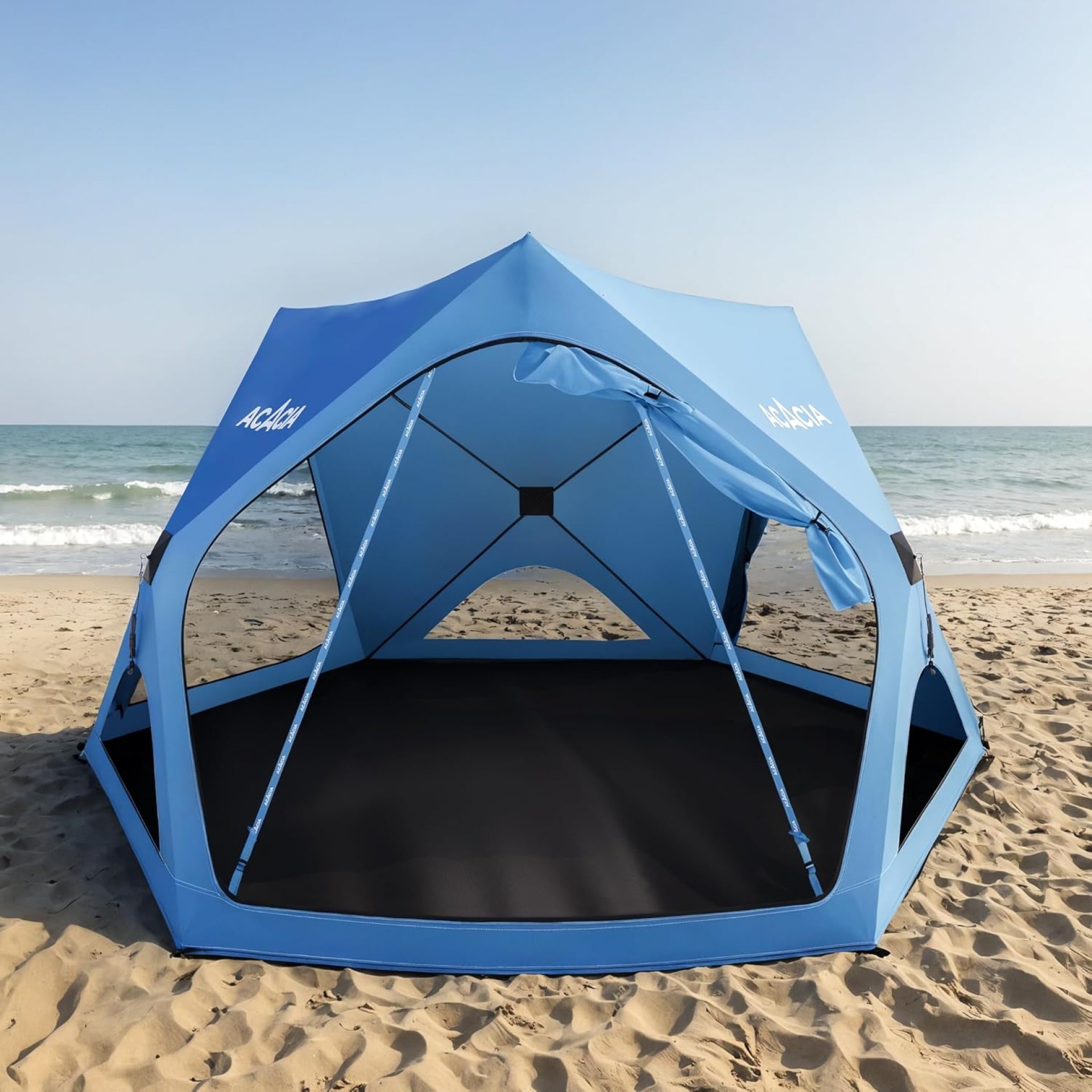 ACACIA Camping Tent, Pop Up Camping Tent with 8 Windows and Footprint, Waterproof Windproof Easy Setup Hub Tent for Family Camping, Hiking and Glamping ACACIA Camping Tent, Pop Up Camping Tent with 8 Windows and Footprint, Waterproof Windproof Easy Setup Hub Tent for Family Camping, Hiking and Glamping