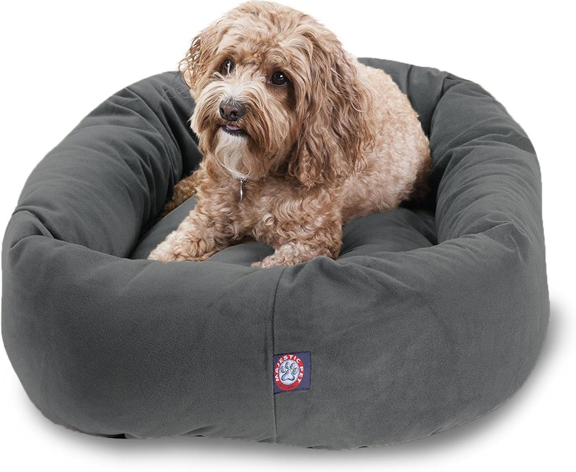 Majestic Pet 24 Inch Suede Calming Dog Bed Washable – Cozy Soft Round Dog Bed with Spine Support for Dogs to Rest their Head – Fluffy Donut Dog Bed 24x19x7 (Inch) – Round Pet Bed Small – Rust Majestic Pet 24 Inch Suede Calming Dog Bed Washable – Cozy Soft Round Dog Bed with Spine Support for Dogs to Rest their Head – Fluffy Donut Dog Bed 24x19x7 (Inch) – Round Pet Bed Small – Rust