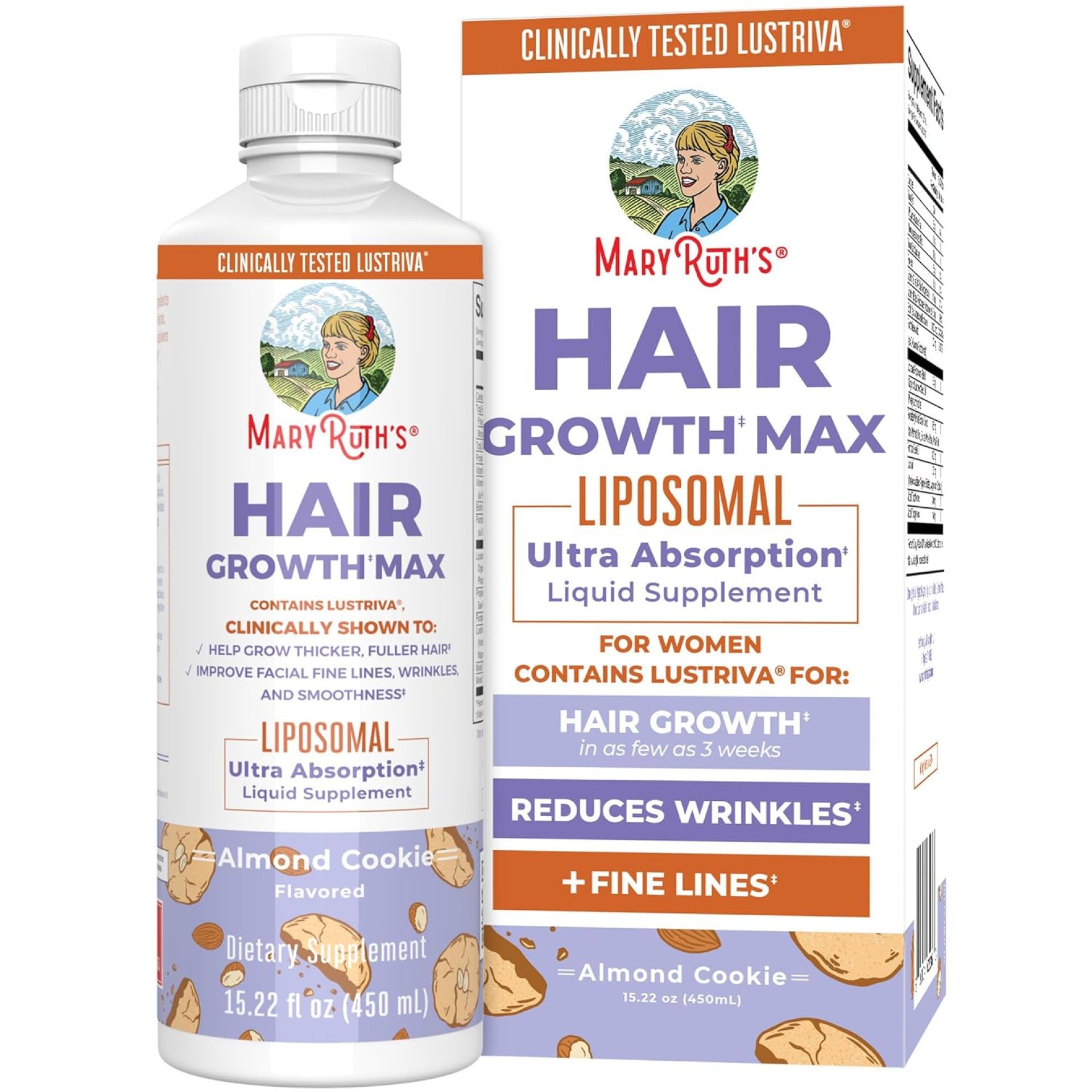 MaryRuth Organics Women’s Hair Growth MAX Liposomal | with Lustriva® Biotin 10000mcg Pumpkin Seed Oil| Thicker Hair | Hair Care | Wrinkles, Fine Lines, Skin Care | Ages 18 | 15.22 Fl Oz MaryRuth Organics Women’s Hair Growth MAX Liposomal | with Lustriva® Biotin 10000mcg Pumpkin Seed Oil| Thicker Hair | Hair Care | Wrinkles, Fine Lines, Skin Care | Ages 18 | 15.22 Fl Oz