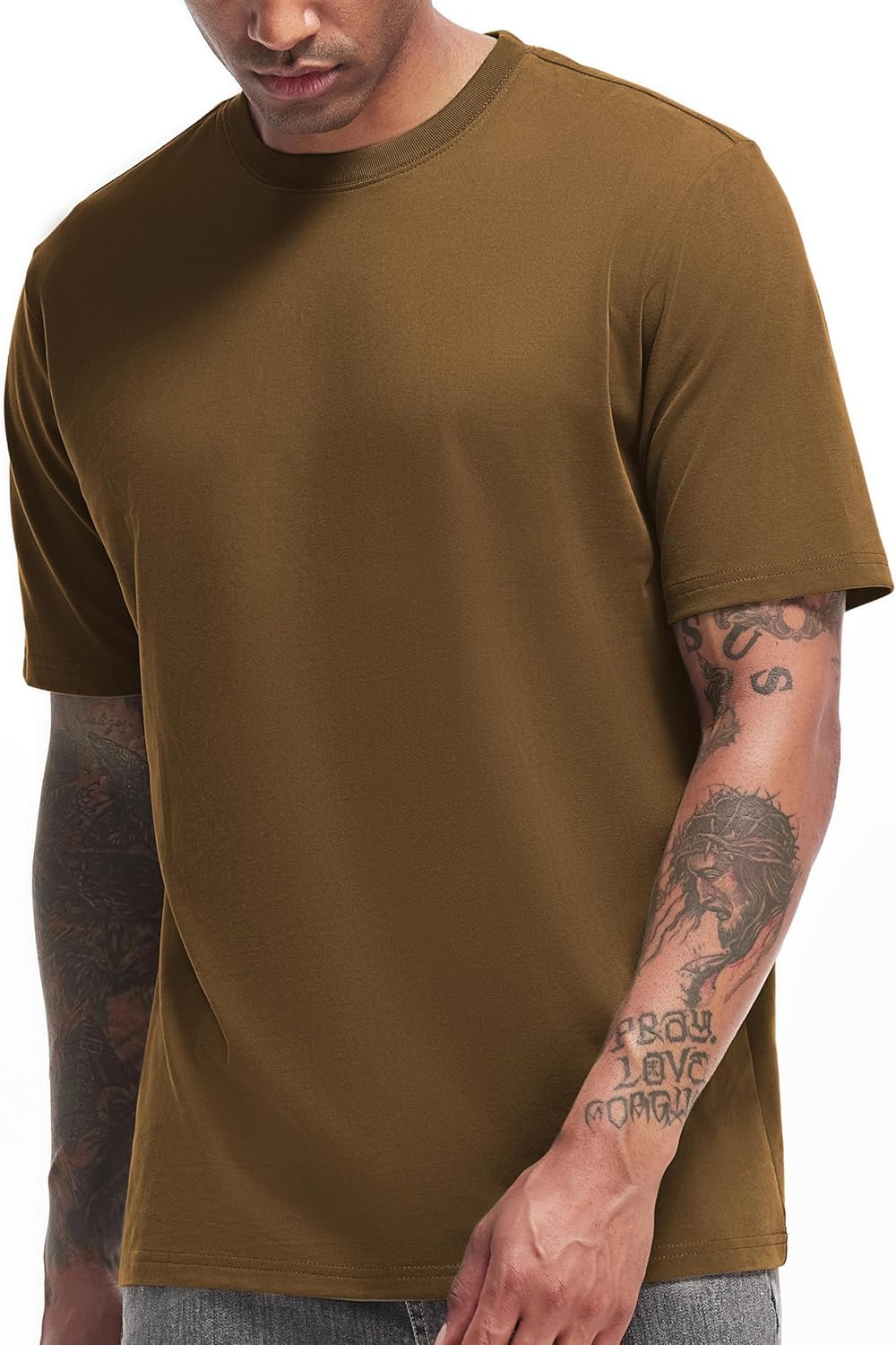 VEIISAR Men’s Heavy Weight Crew Neck T-Shirt Mens Premium Cotton Tee – Pre Shrunk S-3XL VEIISAR Men’s Heavy Weight Crew Neck T-Shirt Mens Premium Cotton Tee – Pre Shrunk S-3XL
