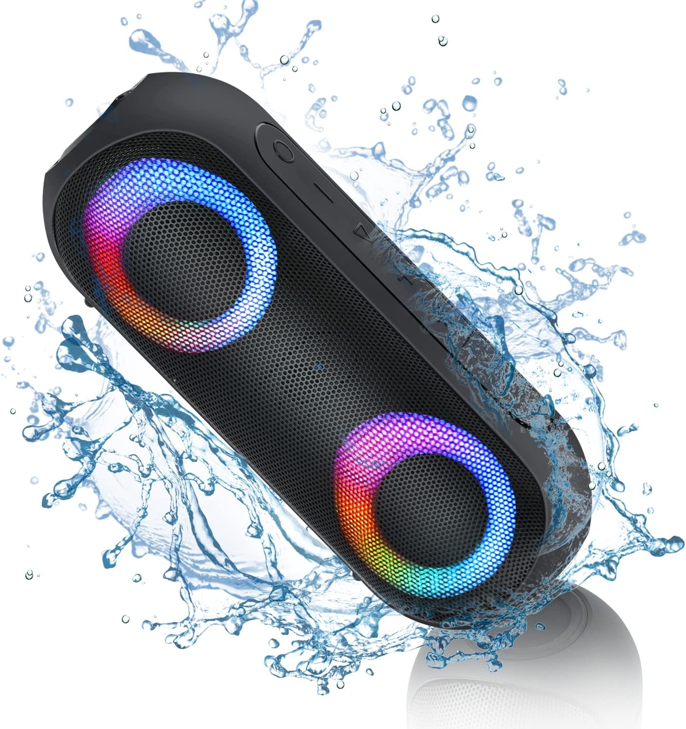 Bluetooth Speakers with Light, 30W Portable Bluetooth Wireless(100FT Range) Loud Stereo Sound, IPX7 Waterproof Shower Speakers, RGB Multi-Colors Rhythm Lights, 1000mins Playtime for Indoor&Outdoor Bluetooth Speakers with Light, 30W Portable Bluetooth Wireless(100FT Range) Loud Stereo Sound, IPX7 Waterproof Shower Speakers, RGB Multi-Colors Rhythm Lights, 1000mins Playtime for Indoor&Outdoor