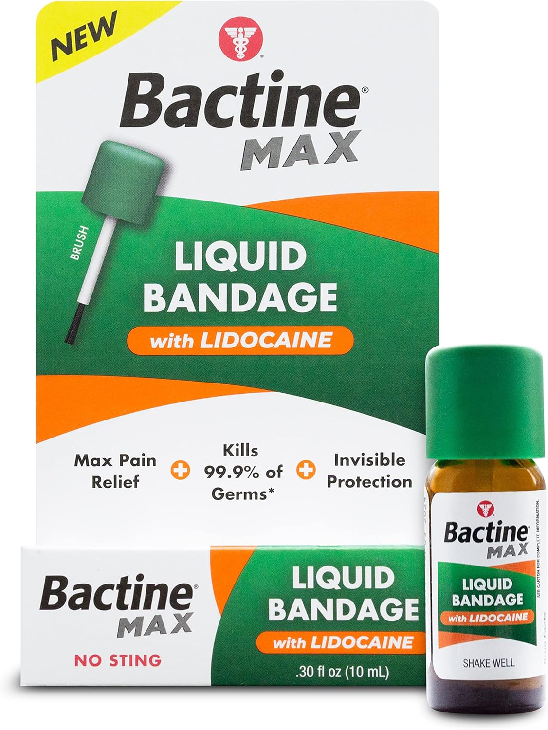Bactine MAX Liquid Bandage with Lidocaine – Wound Cleaning Liquid Bandage for Skin – Kills 99% of Germs, Covers, Protects – Skin Glue for Wounds – .30 fl. Ounce Bactine MAX Liquid Bandage with Lidocaine – Wound Cleaning Liquid Bandage for Skin – Kills 99% of Germs, Covers, Protects – Skin Glue for Wounds – .30 fl. Ounce