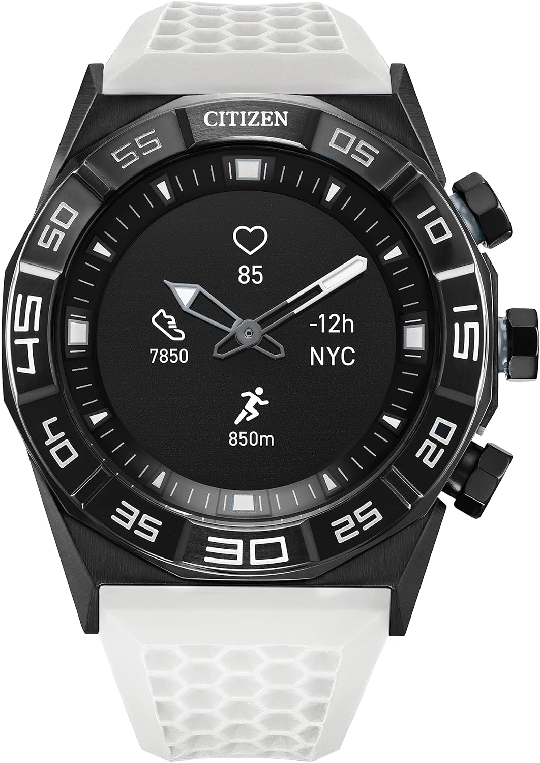 Citizen CZ Smart Gen 1 Hybrid smartwatch 44mm, Continuous Heart Rate Tracking, Fitness Activity, Golf App, Displays Notifications and Messages, Bluetooth Connection, 15 Day Battery Life Citizen CZ Smart Gen 1 Hybrid smartwatch 44mm, Continuous Heart Rate Tracking, Fitness Activity, Golf App, Displays Notifications and Messages, Bluetooth Connection, 15 Day Battery Life