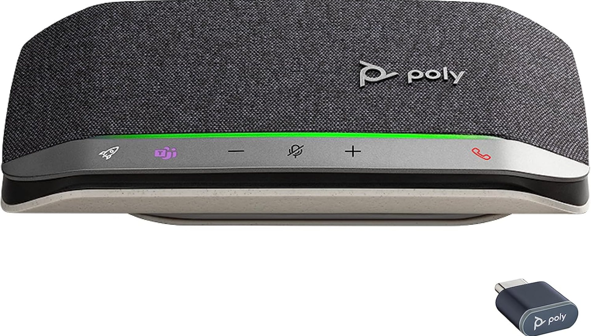Poly Sync 20+ Personal Portable Bluetooth Speakerphone (Plantronics) – Noise/Echo Reduction – USB-C Bluetooth Adapter – Works w/Teams (Certified), Zoom, PC, Mac, Mobile – Amazon Exclusive Poly Sync 20+ Personal Portable Bluetooth Speakerphone (Plantronics) – Noise/Echo Reduction – USB-C Bluetooth Adapter – Works w/Teams (Certified), Zoom, PC, Mac, Mobile – Amazon Exclusive