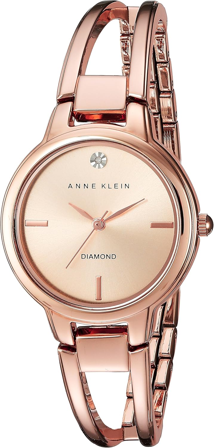 Anne Klein Women’s Genuine Diamond Dial Bangle Watch Anne Klein Women’s Genuine Diamond Dial Bangle Watch