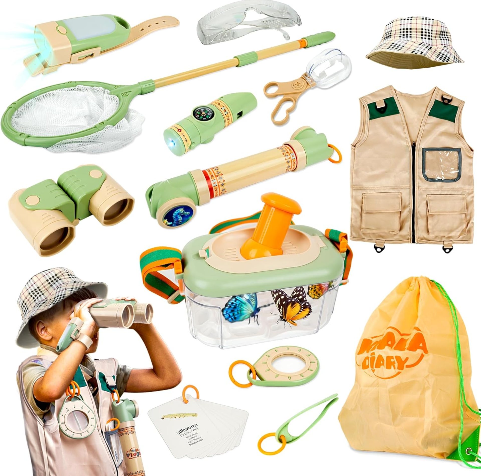 Kids Explorer Kit, 27 Pcs Outdoor Explorer Kit & Kids Bug Catching Kit – Kids Nature Kit Outdoor Camping Adventure Toys for Kids 3+ Years Old Kids Explorer Kit, 27 Pcs Outdoor Explorer Kit & Kids Bug Catching Kit – Kids Nature Kit Outdoor Camping Adventure Toys for Kids 3+ Years Old