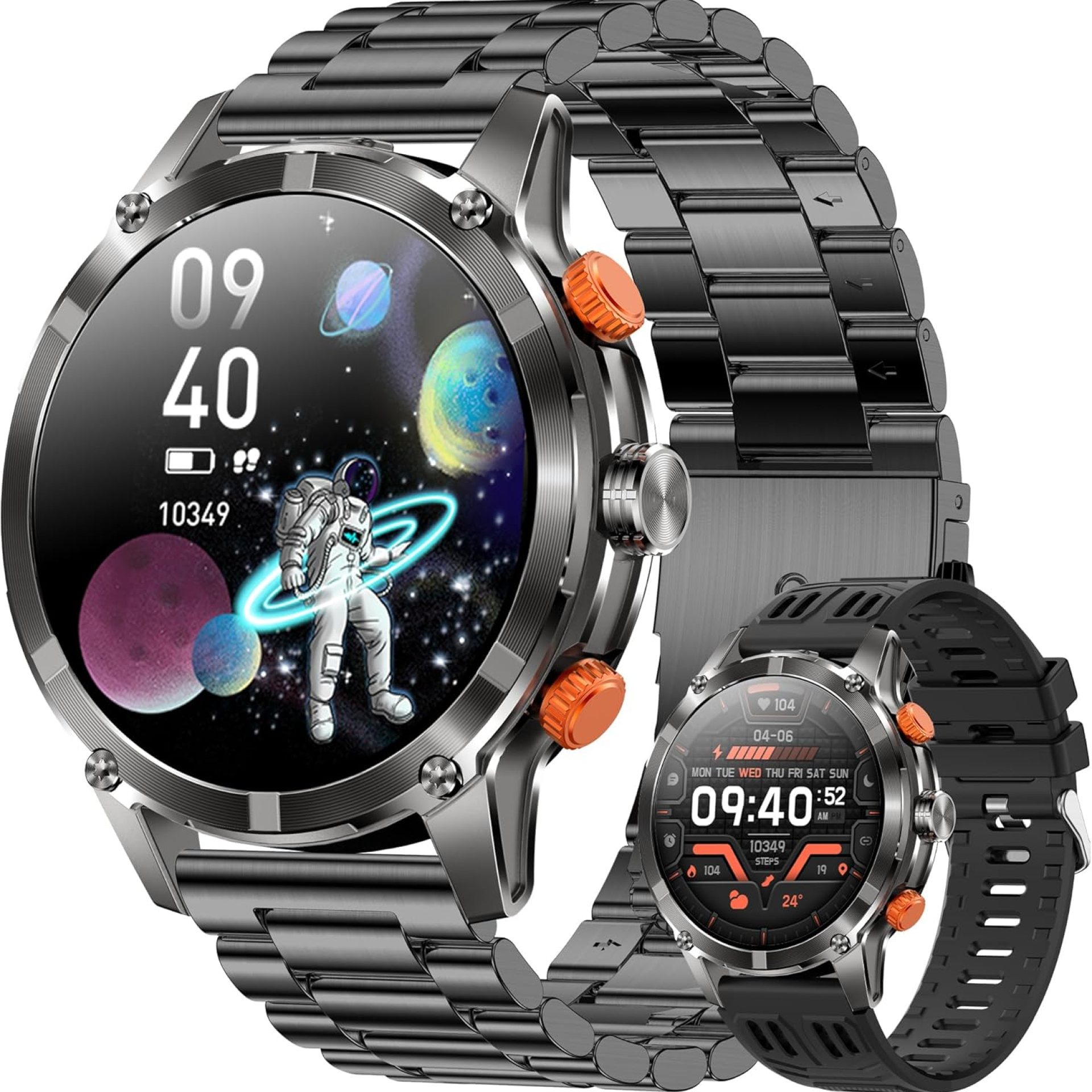 1.7″ AMOLED Smart Watch for Men (Make/Answer Call), Mens Smartwatches with Flashlight, 710mAh Battery,Fitness Tracker Smartwatch for Android iPhones, Digital Watches Step Counter, 2 Straps (Black) 1.7″ AMOLED Smart Watch for Men (Make/Answer Call), Mens Smartwatches with Flashlight, 710mAh Battery,Fitness Tracker Smartwatch for Android iPhones, Digital Watches Step Counter, 2 Straps (Black)