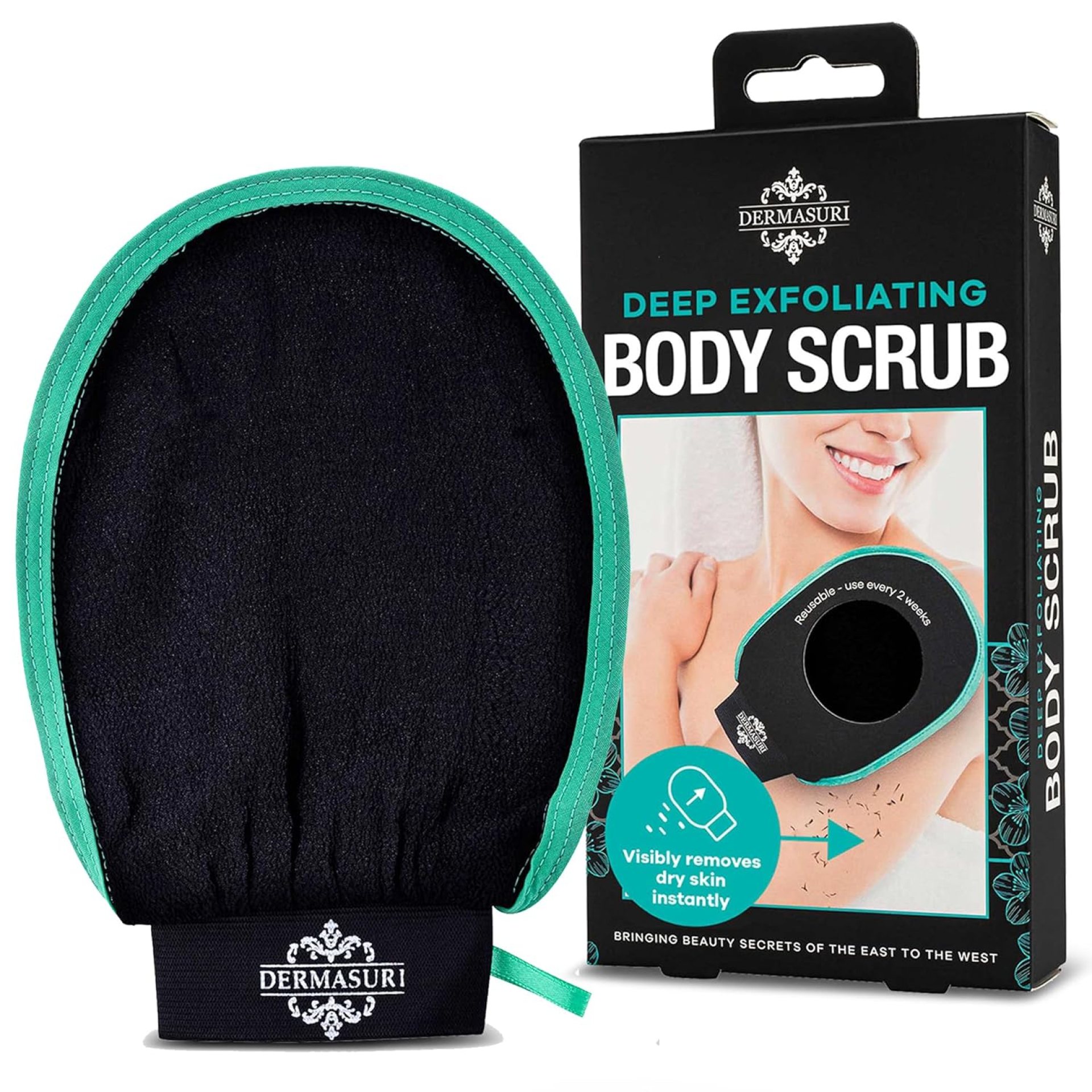 Dermasuri Deep Exfoliating Glove – Polishing Mitt Body Scrubber – Korean Skin Cleaner Exfoliator & Dead Skin Buffing Treatment – Keratosis Pilaris Scrub Remover- Shower Skincare (1 Pack) Dermasuri Deep Exfoliating Glove – Polishing Mitt Body Scrubber – Korean Skin Cleaner Exfoliator & Dead Skin Buffing Treatment – Keratosis Pilaris Scrub Remover- Shower Skincare (1 Pack)