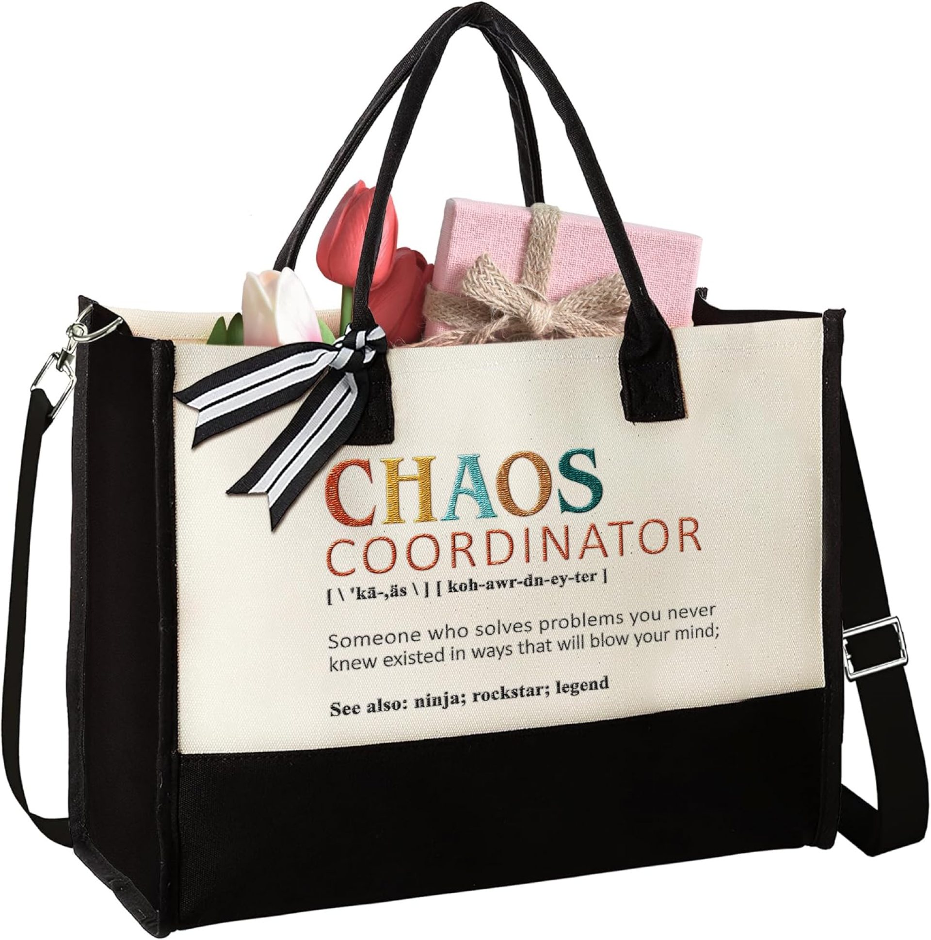 Embroidery Thank You Gifts for Women, Coworker, Teacher – Administrative Chaos Coordinator Gifts – Tote Bag Embroidery Thank You Gifts for Women, Coworker, Teacher – Administrative Chaos Coordinator Gifts – Tote Bag